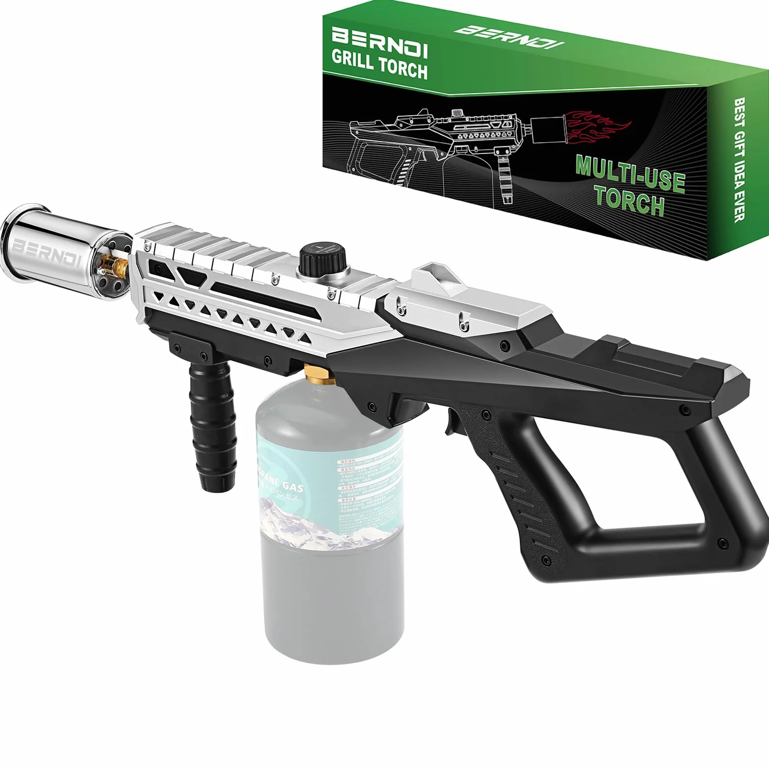 Potente pistola de propano, antorcha de cocina con llama ajustable, lanzallamas de 800,000 BTU para barbacoa, fogata, filete abrasador, camping (tanque de propano no incluido)