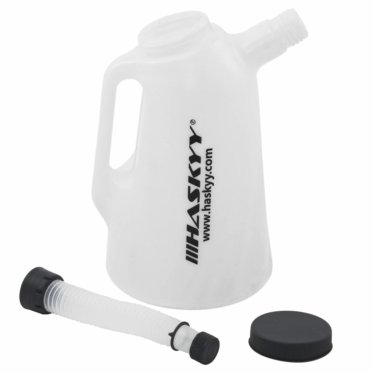 HASKYY Jarra Medidora Aceite Agua 5 L Blanco