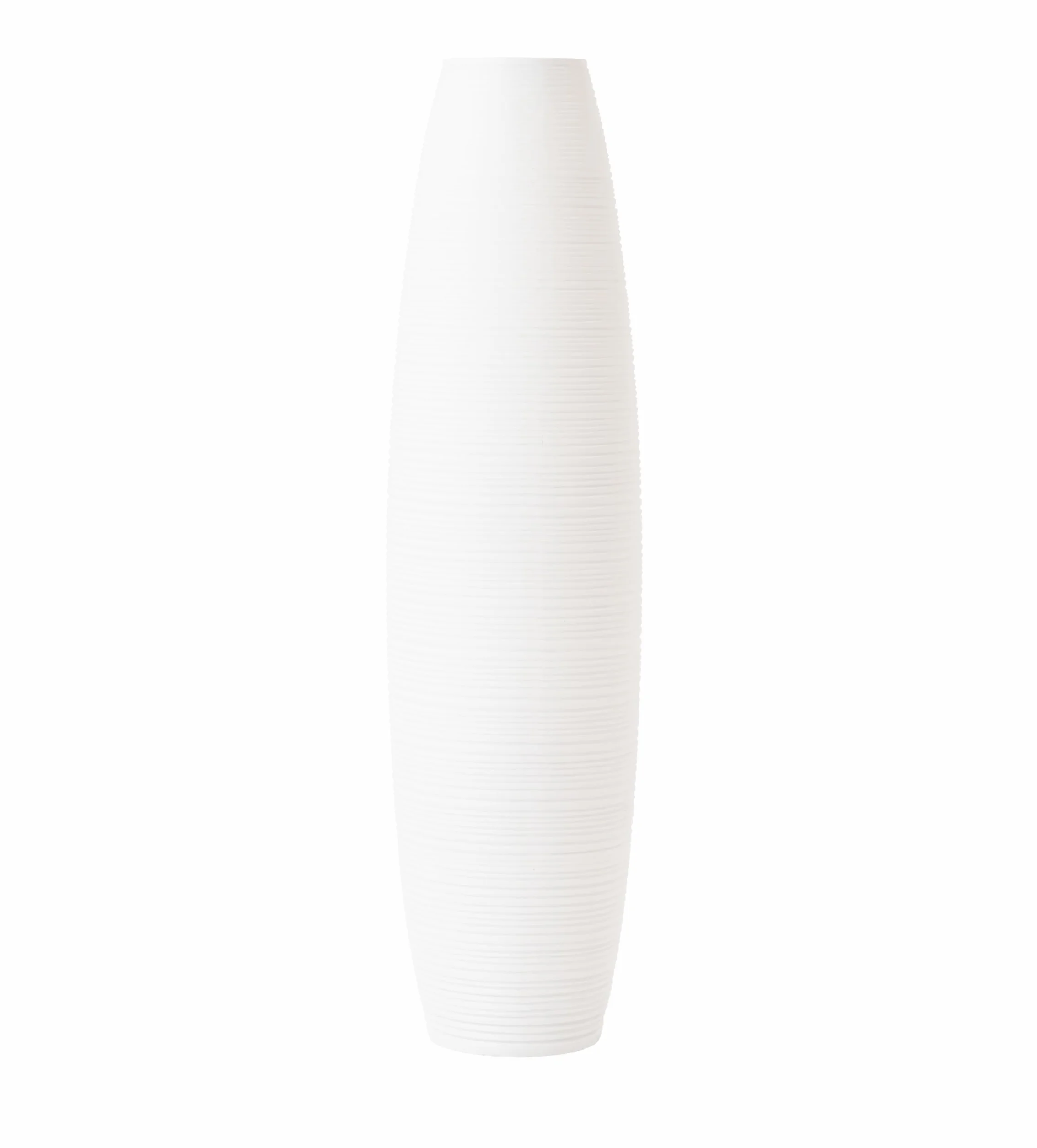 Leewadee Jarrones Decorativos Grandes - Floreros Altos Modernos para Flores O Pampas, 65 cm, Blanco, Resina