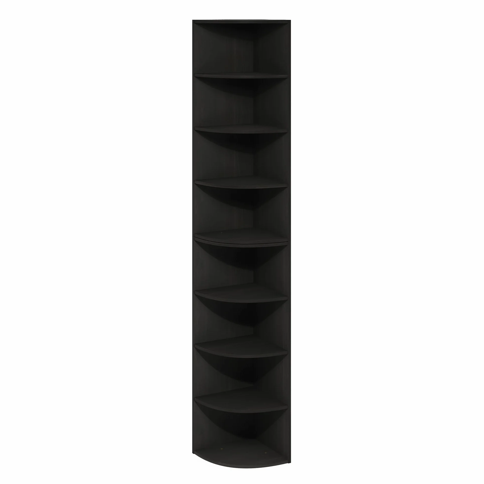 Furinno ECON Estantería Esquinera De 8 Niveles para Libros, Ideal para Organizar Y Almacenar En Sala De Estar Y Oficina En Casa