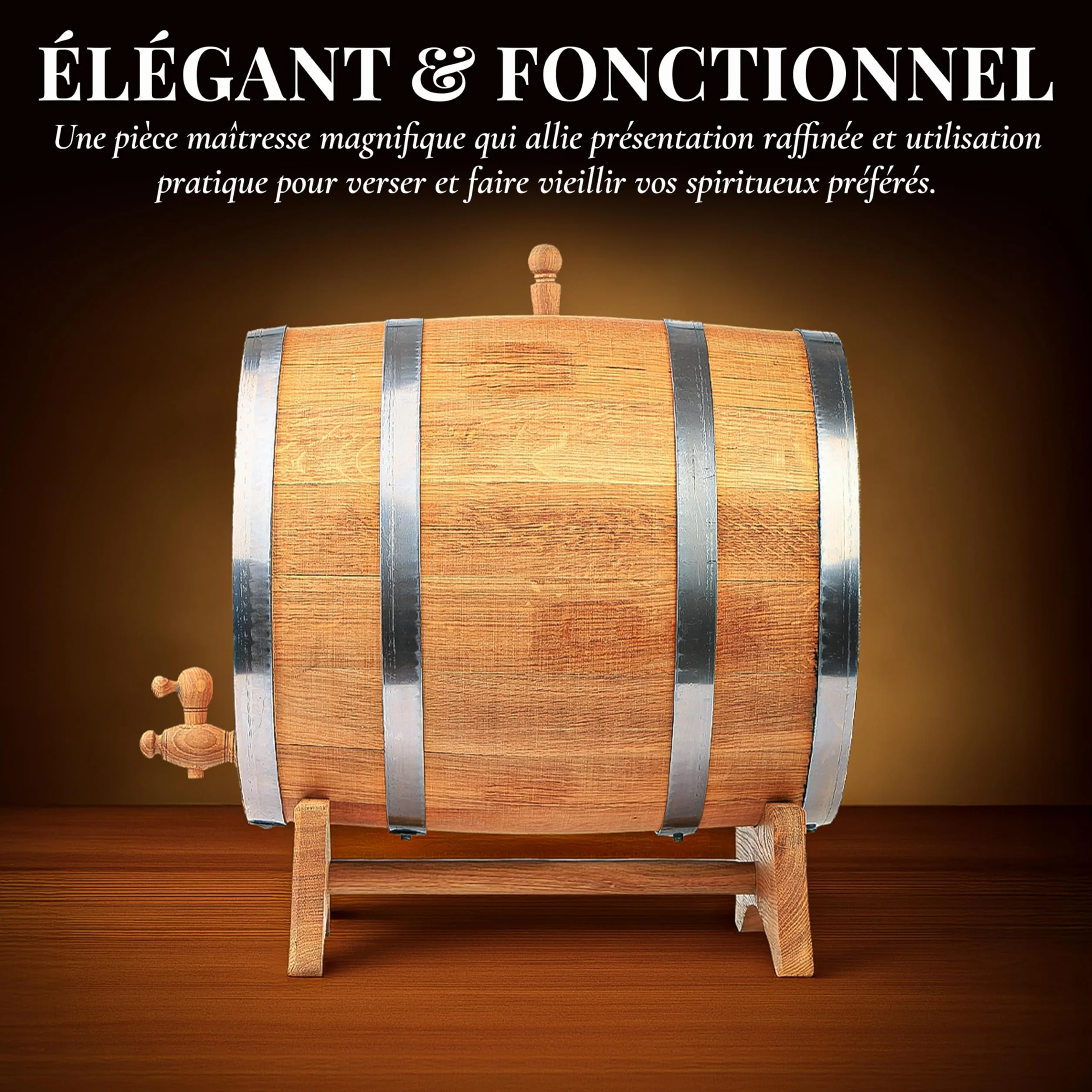 MB Manufaktura Barril de Madera Natural Roble para Whisky, Vino, Licor (pequeño y grande 5 litros)