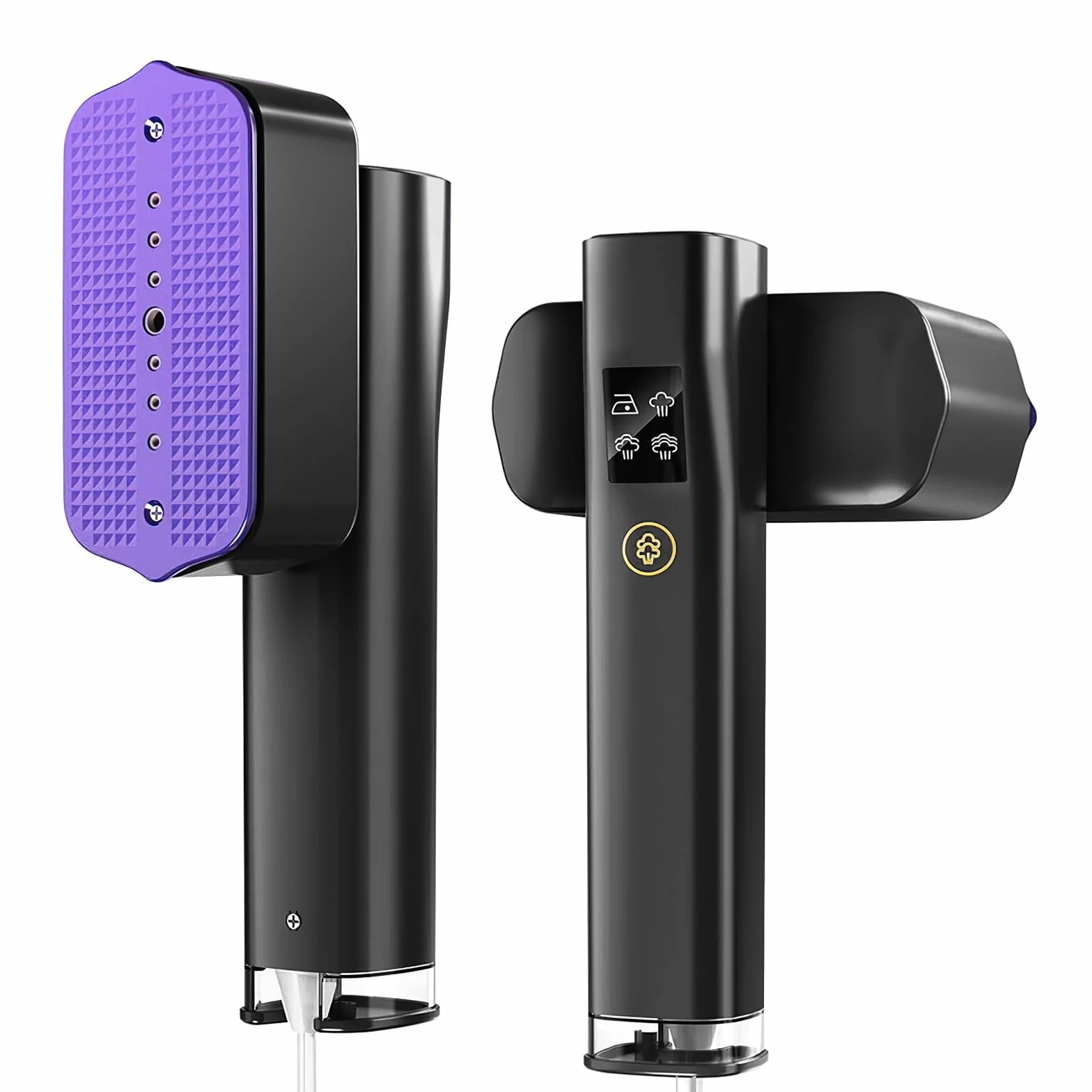 Vaporizador portátil para ropa, vaporizador portátil de visualización LCD de viaje, tres funciones opcionales, voltaje de 1200 W, fuerte plancha de vapor dos en uno, tanque de agua