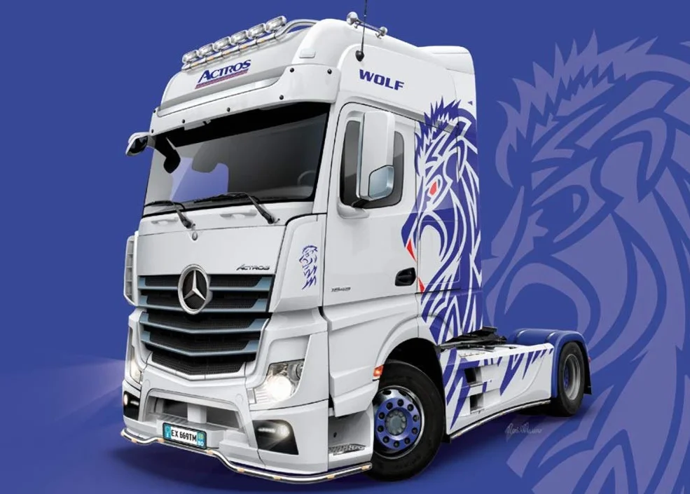 Italeri 3935S - 1:24 M-B Actros MP4 Show GigaSpace, maqueta, Kit de construcción, construcción de Modelos de pie, Manualidades, aficiones, Pegar, Juego de plástico detallado, sin barnizar