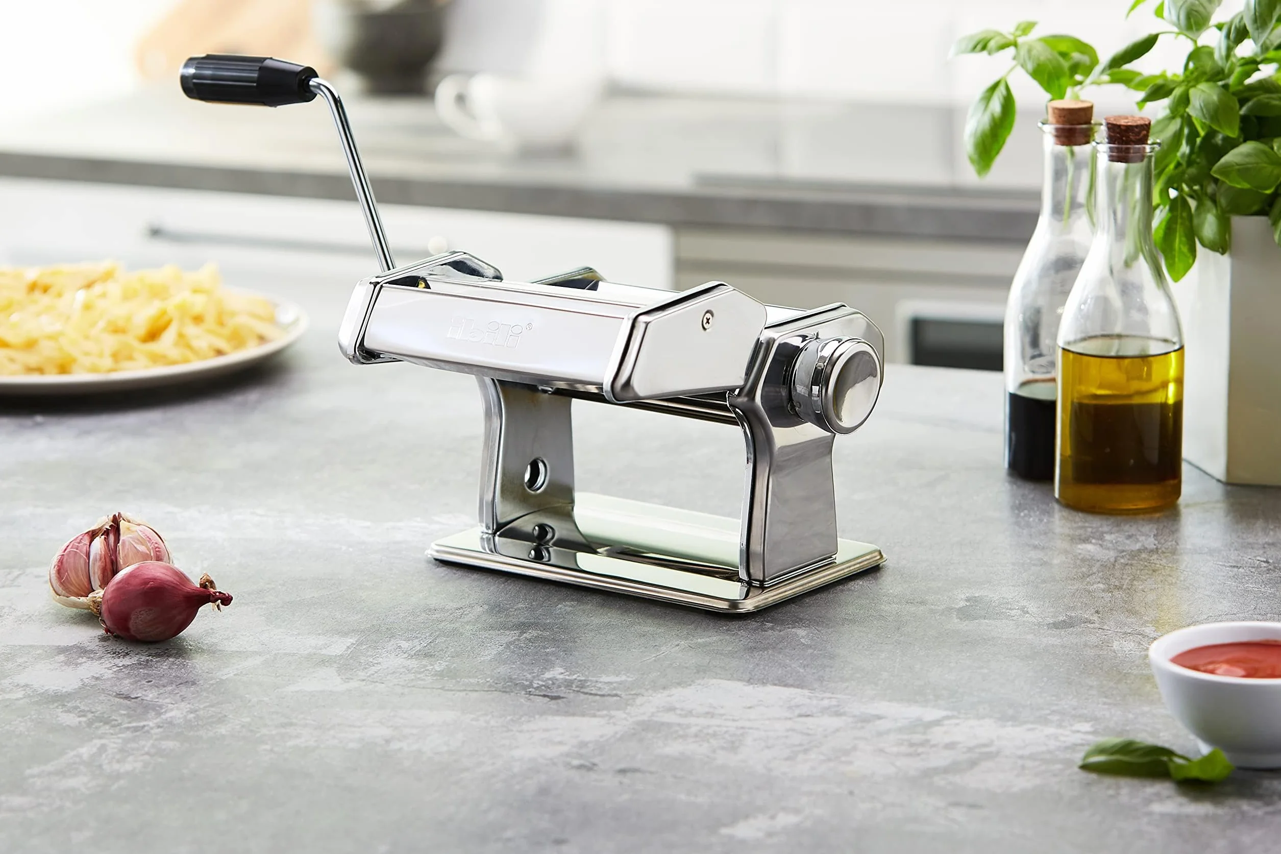 IBILI, 773100, Maquina Para Pasta Fresca Italia, Metal Cromado