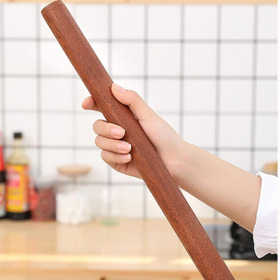 Rodillo de madera Rodillo para masa Rodillo de Madera Natural for Masas y Repostería Diversas(30cm)