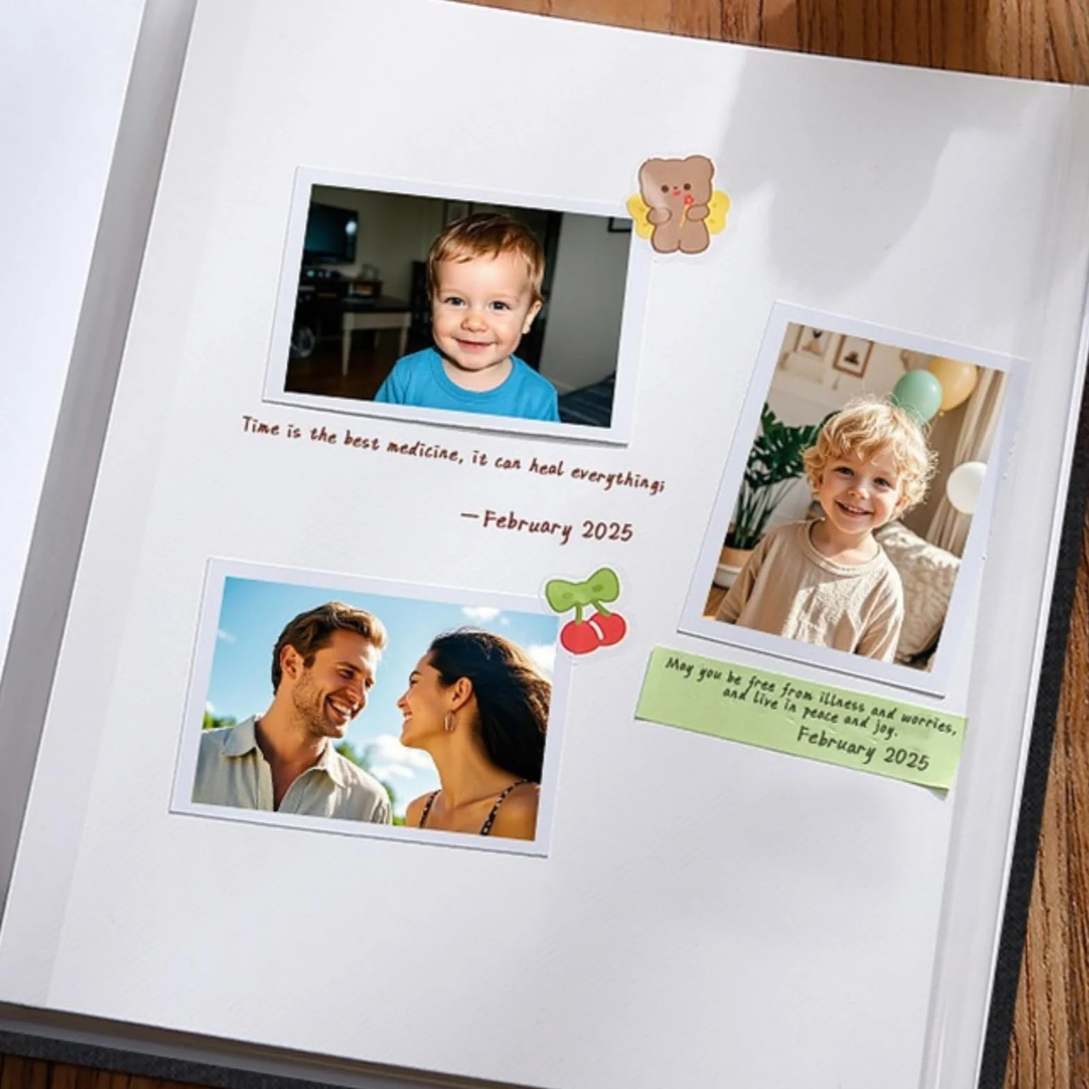 1 álbum de fotos autoadhesivo, álbum de fotos, álbum de fotos, libro de fotos para personalizar, para regalos de boda, recuerdos de bebé, viajes, aniversario, cumpleaños, escuela (verde)