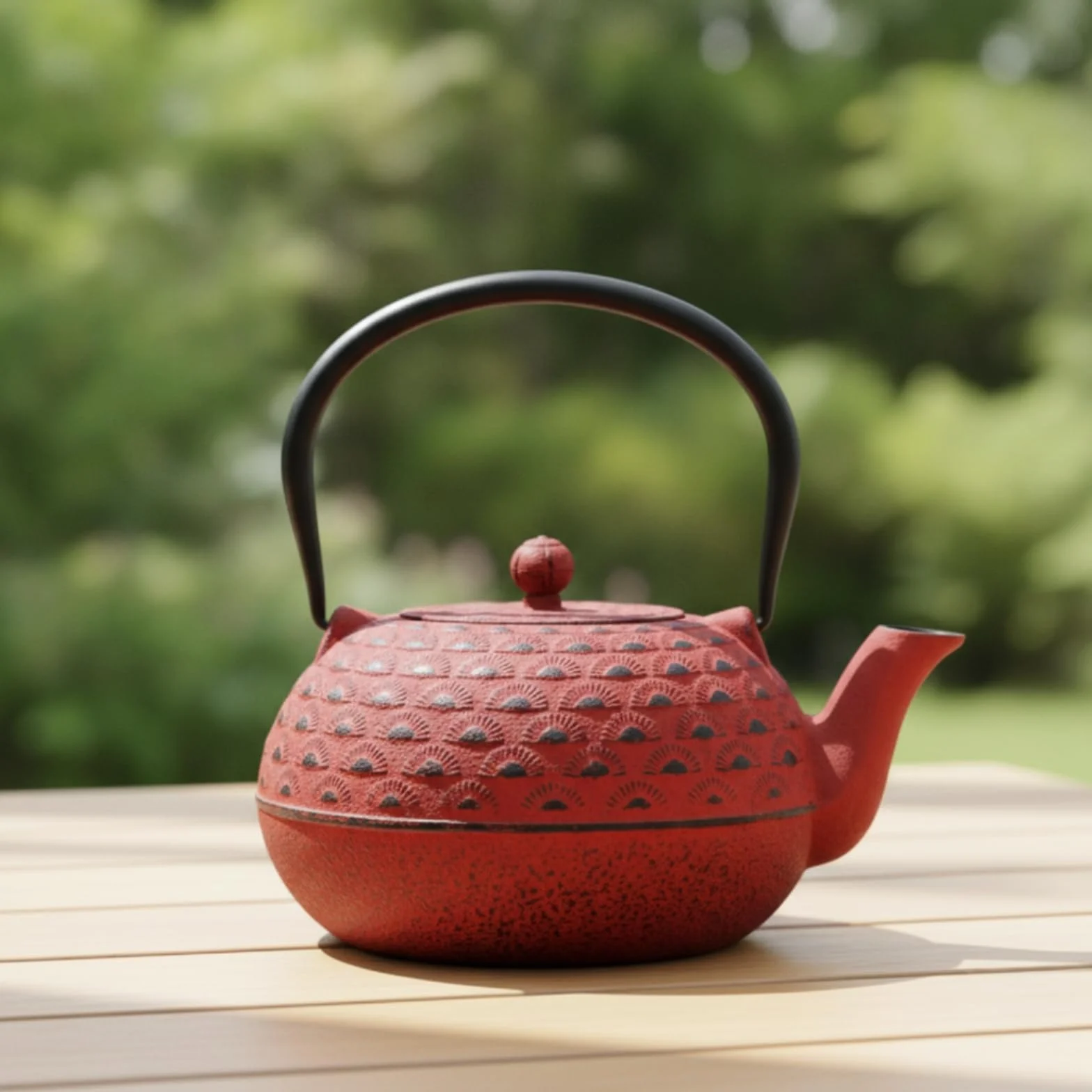 rockible Tetera Hierro Fundido Resistente Al Desgaste Tetera con Tapa Cómodo Vajilla para Aficionados Al Té Té, Invitados, Array, Negro, Con Filtro, Con Cuerda De Cáñamo