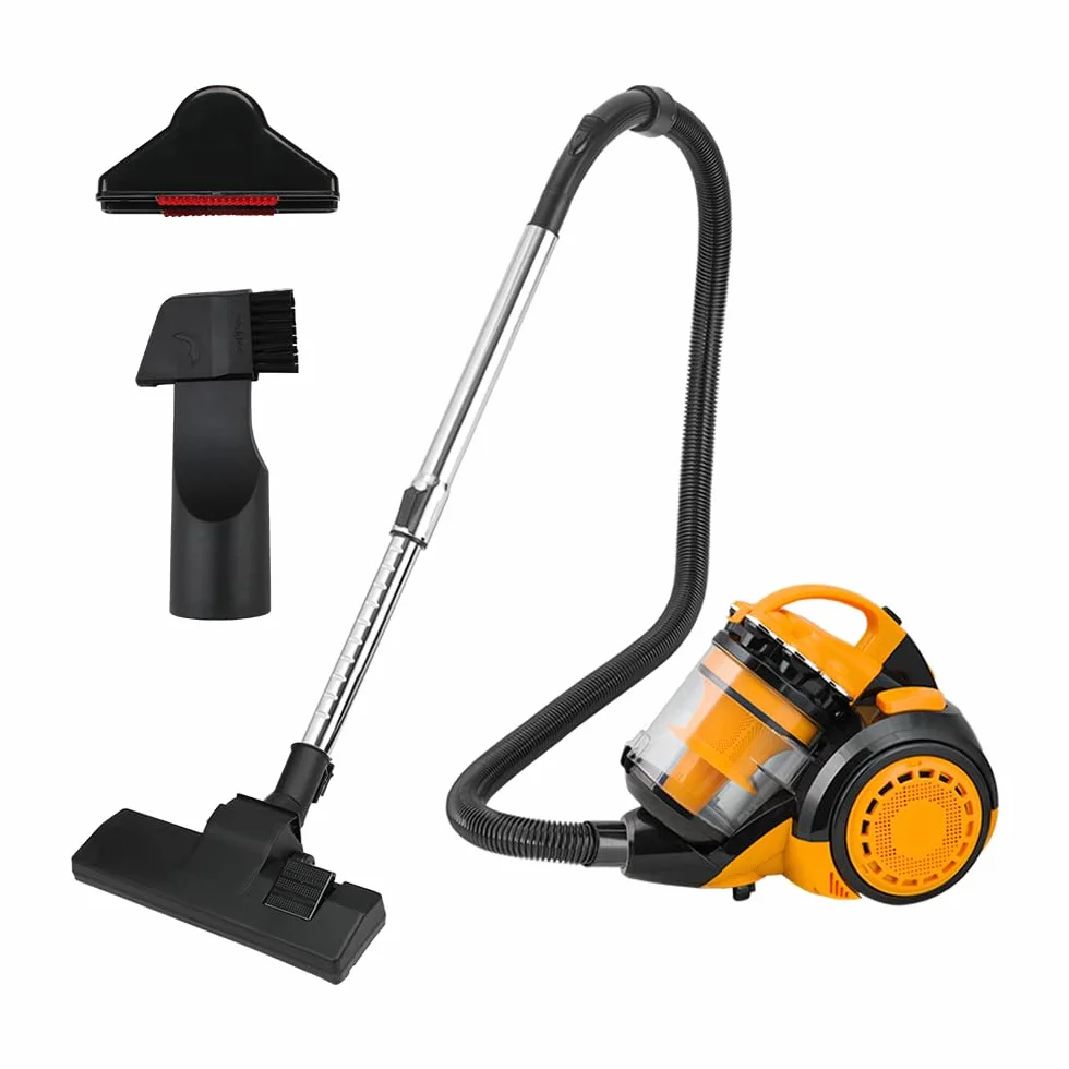 Hoteche Aspirador sin bolsa 2000W - amarillo, contenedor de polvo 3L, embalaje colorido