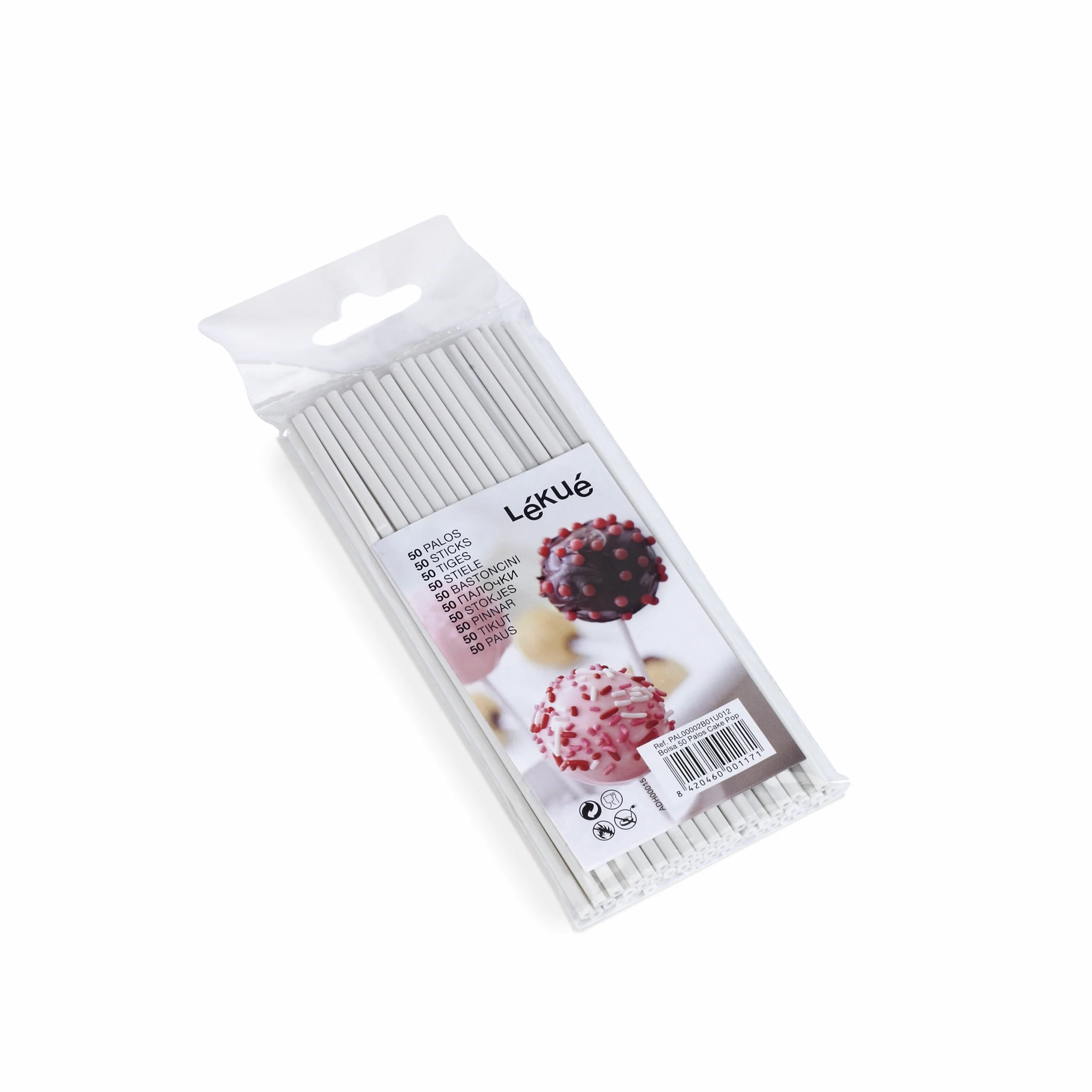 Lékué Palos para Cake Pop, Blanco, 50 unidades