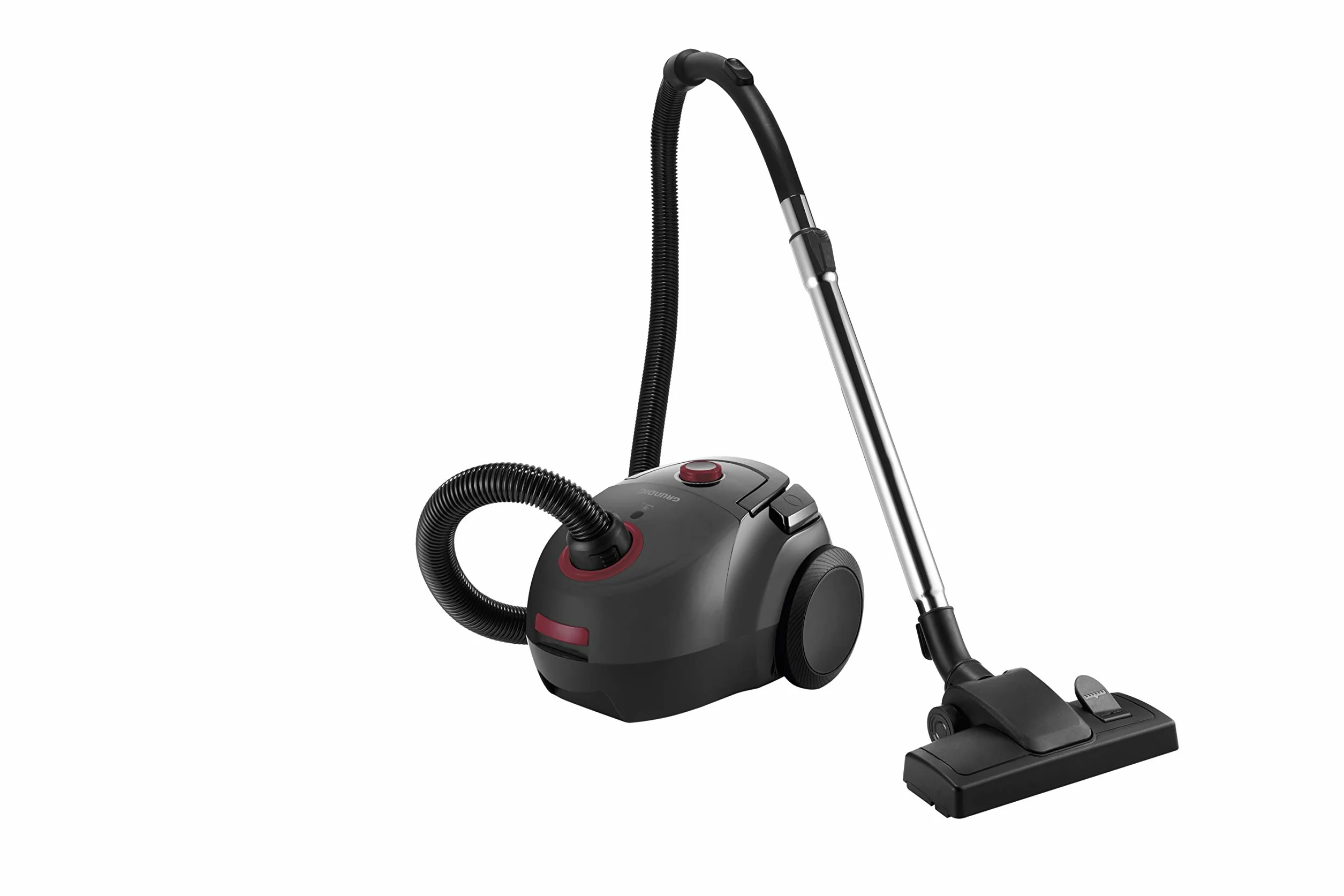 Grundig, VCC 3850 A - Aspiradora con Bolsa, 800 W, 2,1 L, Color Negro y Rojo