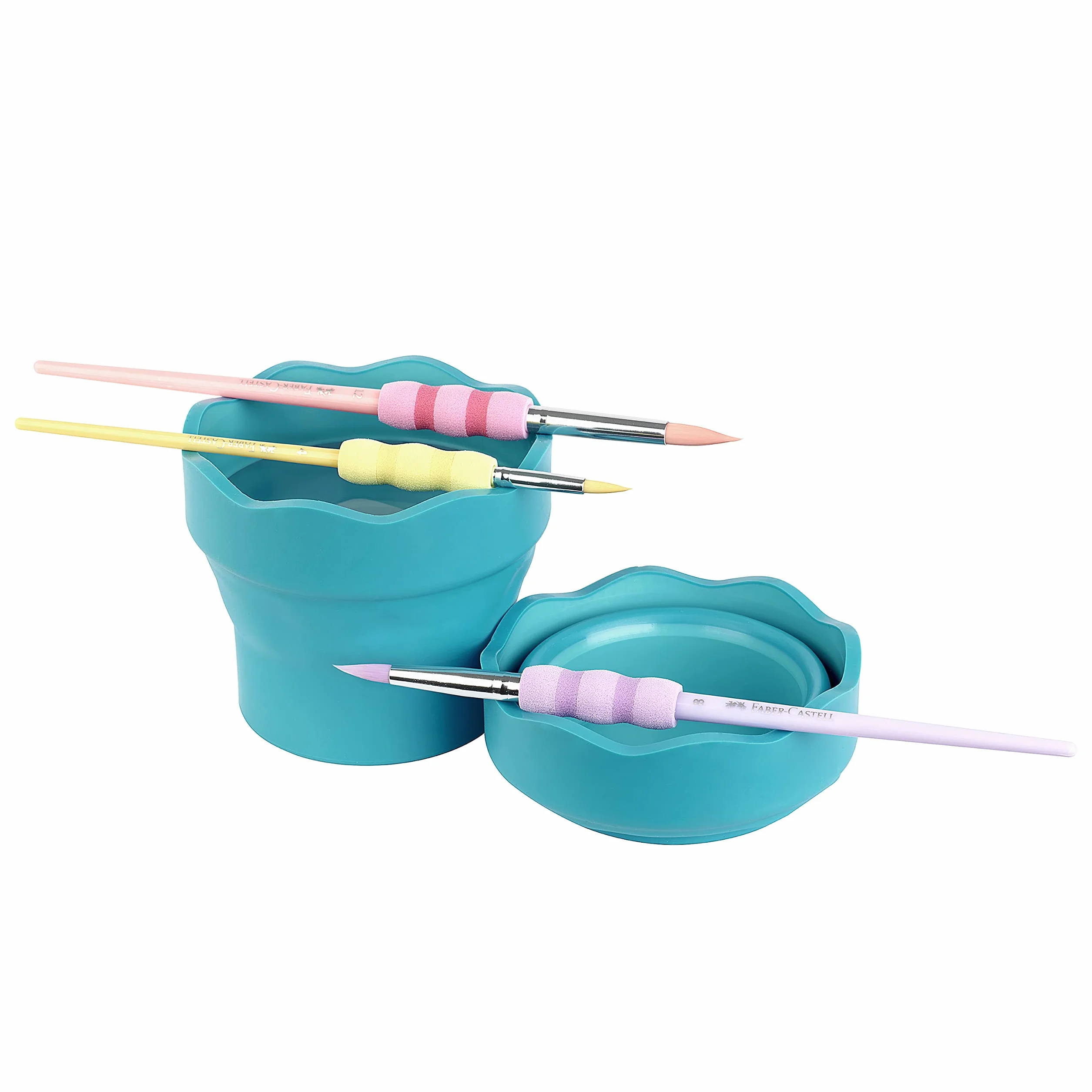 Faber-Castell 181580 Vaso de agua CLIC & GO turquesa 1 unidad