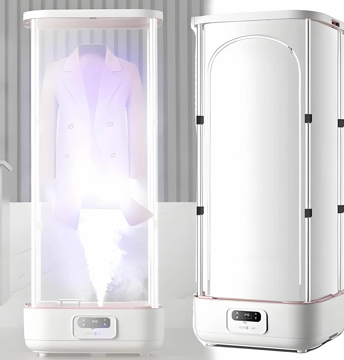 Vaporizadores de ropa mejorados: plancha de vapor vertical de 900 W, automática, inalámbrica, para armario de vapor, máquina para doblar ropa, tendedero eléctrico con control, para ropa y telas.