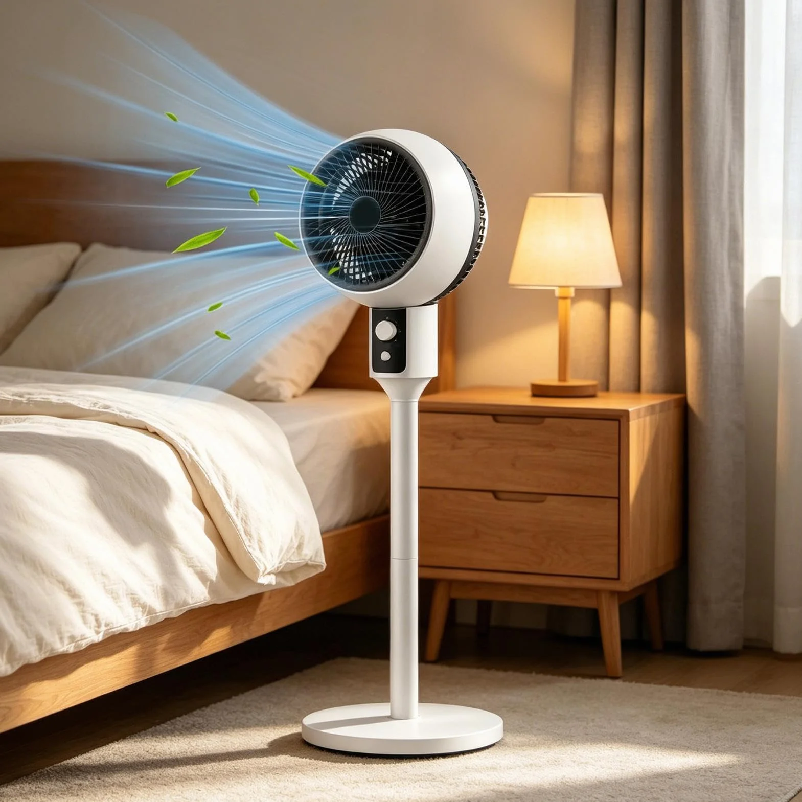Ventilador de pie 3 Velocidades Flujo de Aire Potente y Silencioso Vertical | Ventilador De Gran Altura Para Hogar Garaje Oficina Patio Tienda Dormitorio Baño Dormitorio Habitación