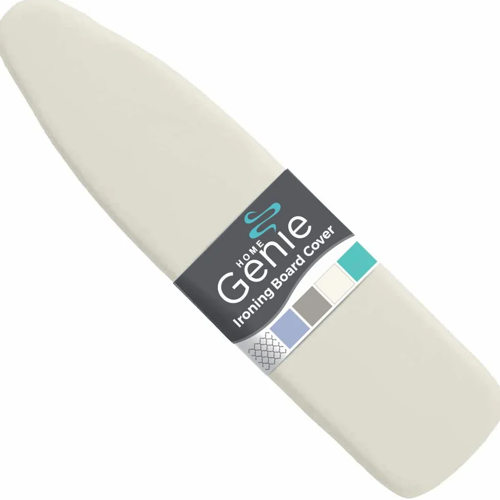 HOME GENIE Funda reflectante de silicona para tabla de planchar, 15 x 54, correas de velcro, se adapta a tablas grandes y estándar, almohadillas resistentes a quemaduras y manchas, borde elástico,
