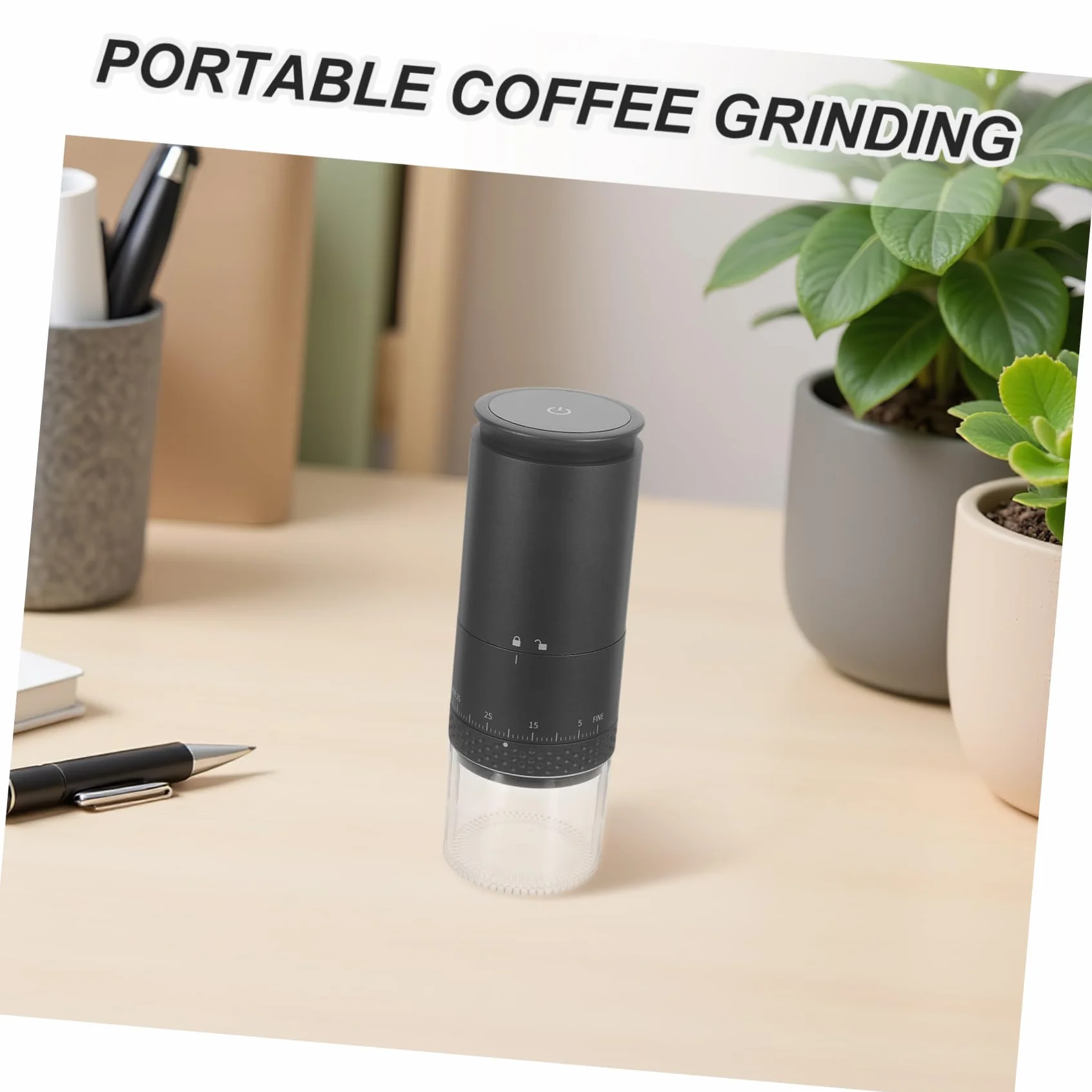 TOPBATHY Molino Eléctrico Compacto para Café y Especias con Tecnología de Molienda Precisa, Capacidad de 25g y Diseño Portátil para Apartamentos Pequeños
