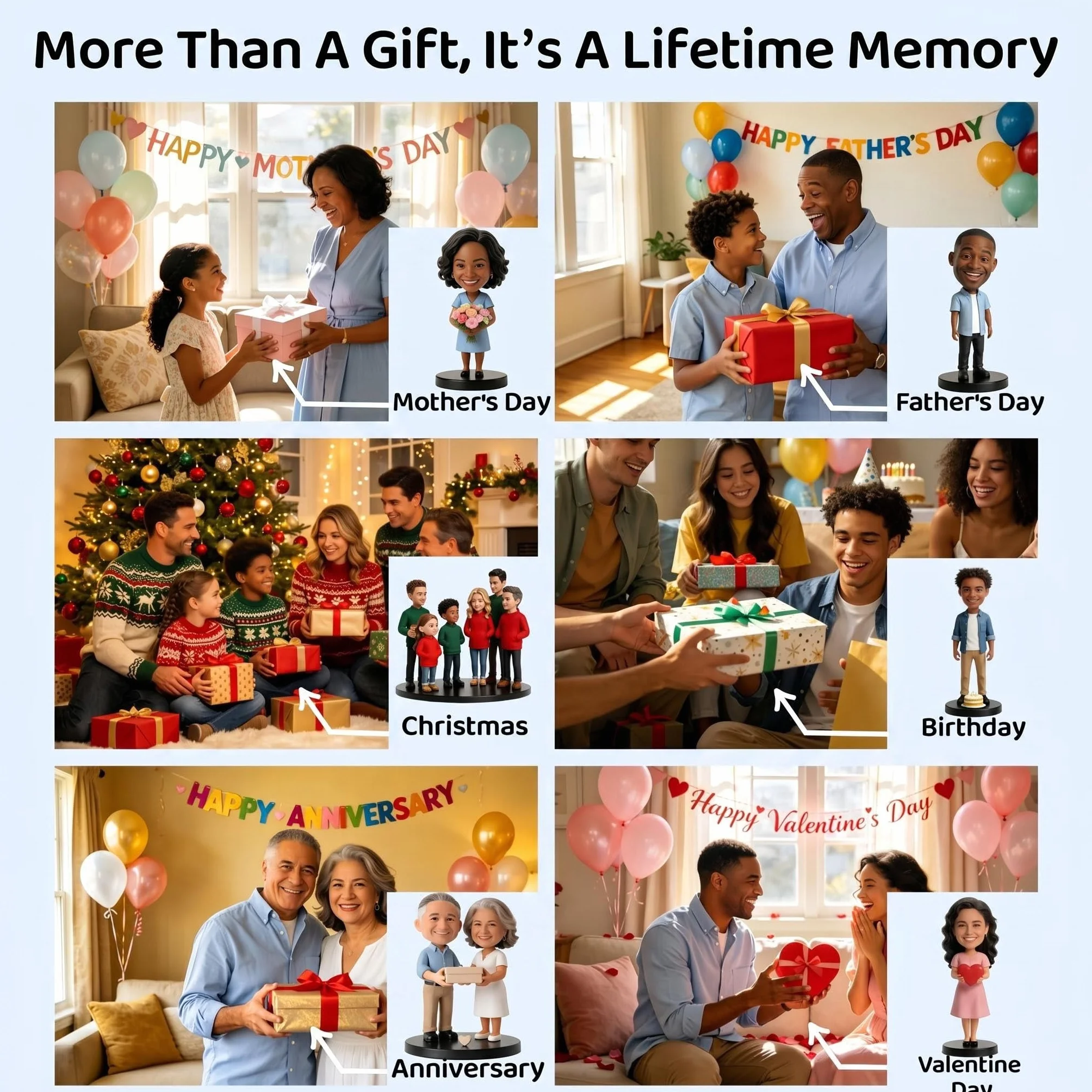 Figura 3D personalizada de ama de casa, figura 3D personalizada de la foto, arcilla polimérica hecha a mano de cuerpo completo con mini cesta de picnic, regalo personalizado de jubilación de