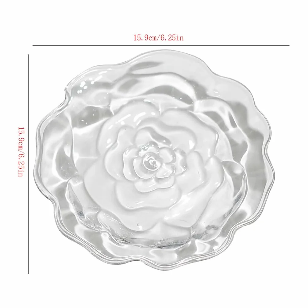 Plato de cristal creativo – Platos versátiles para servir postres y frutas, elegantes platos de aperitivos para fiestas, hogar y eventos, vajilla elegante esencial