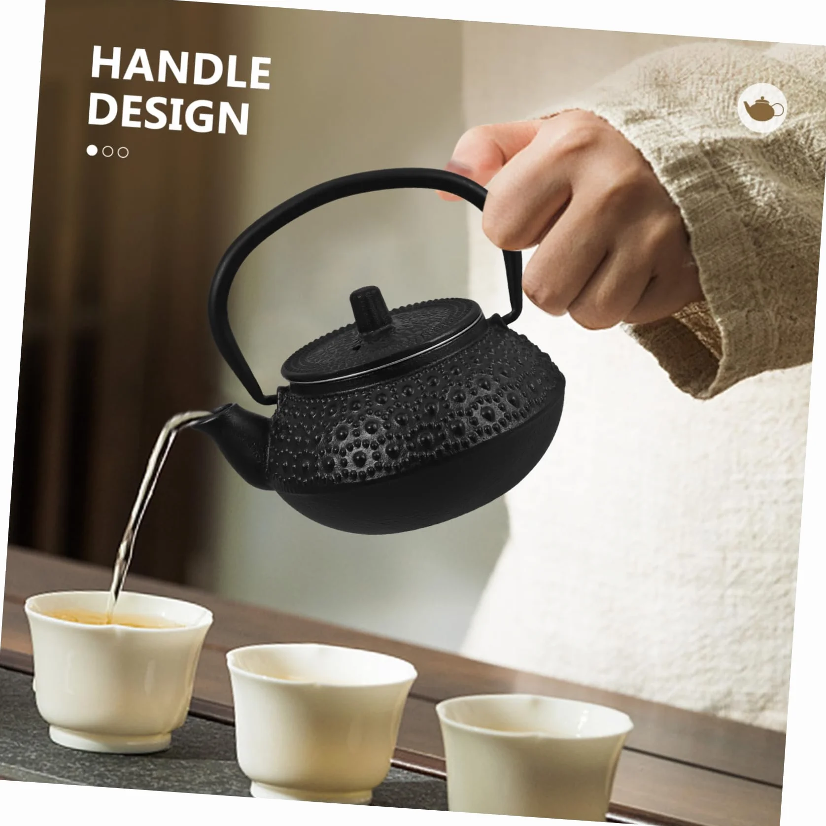Cabilock Tetera De Hierro Con Infusor De Té Para Estufa Capacidad Para Preparar Té Suelto o Café Casa o Cocina