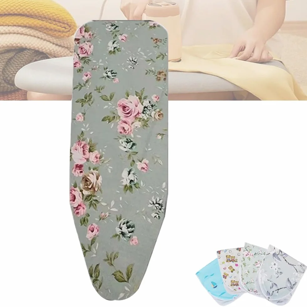 Funda de algodón para Tabla de Planchar de 15 x 48 Pulgadas, Funda de Repuesto para Tabla de Planchar, Funda de algodón, Funda Grande para Tabla de Planchar, con cordón Ajustable (