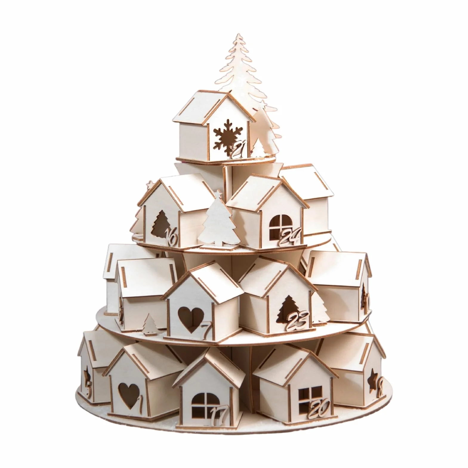 Casa Vacía para Calendario de Adviento Navideño Decoración Para De Adviento | 24 Casas De Calendario De Adviento Vacías Para Llenar Para Niños, Familia, Niñas, Mujeres, Hombres, Amigos