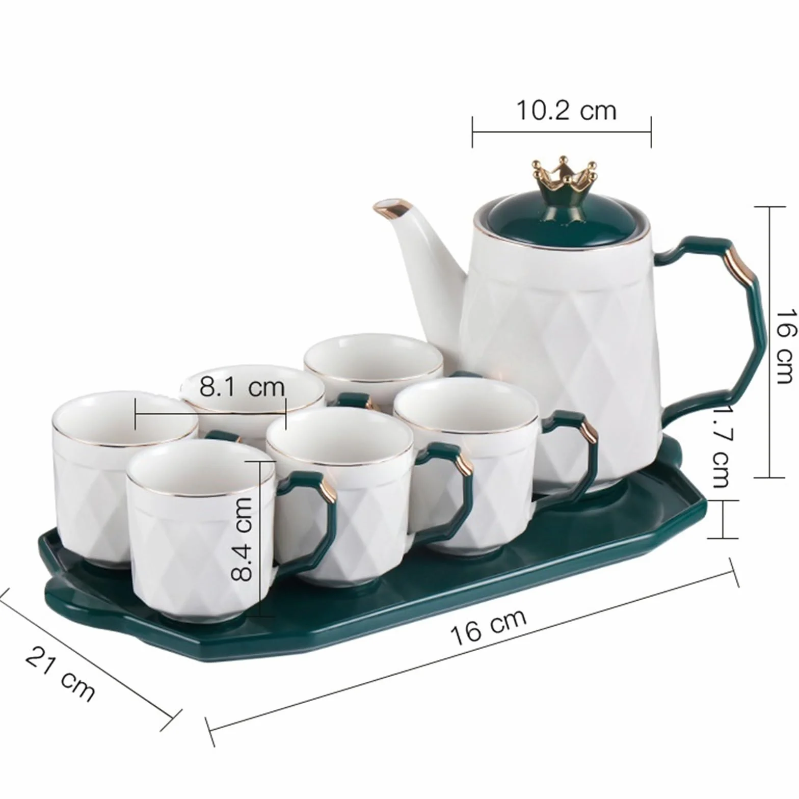 Jarra Agua Fria Sistema frío de cerámica del agua del regalo del estreno de una casa del sistema de café determinado de la tetera de la taza del agua del sistema frío de cerámica Jarra Agua Detox Frut