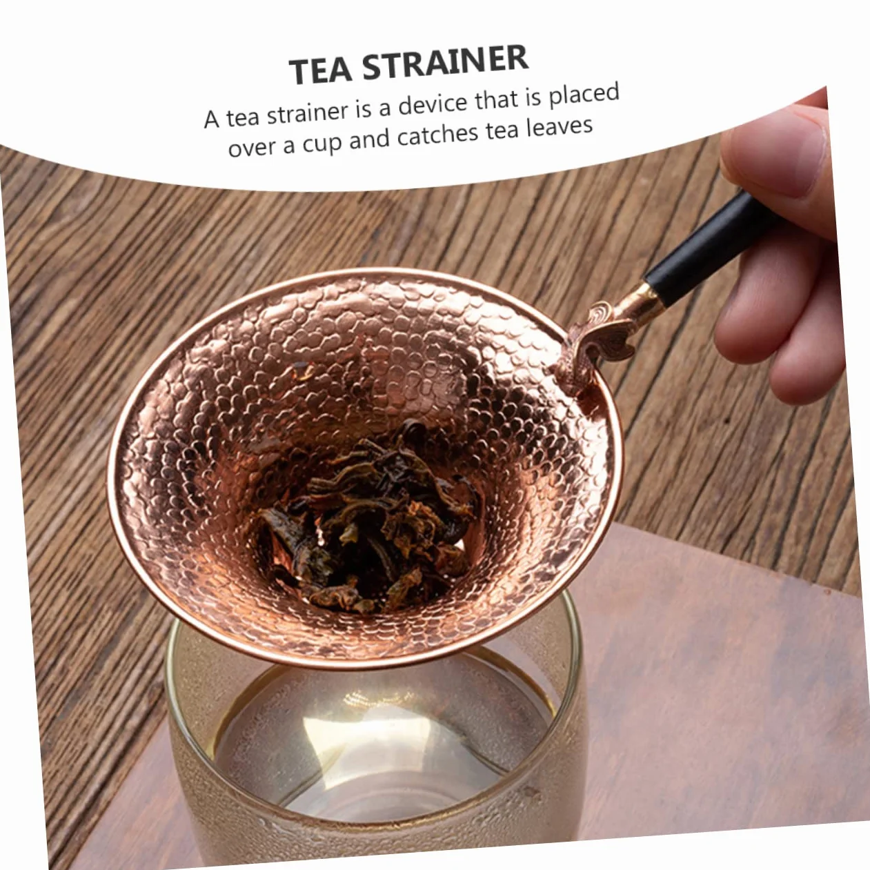 UPKOCH 3 Piezas De Accesorios De Cóctel De Fugas De Té Infusor De Té De Silicona Colador De Metal Colador De Té De Hojas Sueltas Tamiz De Fina Difusor De Té Cobre Madera De