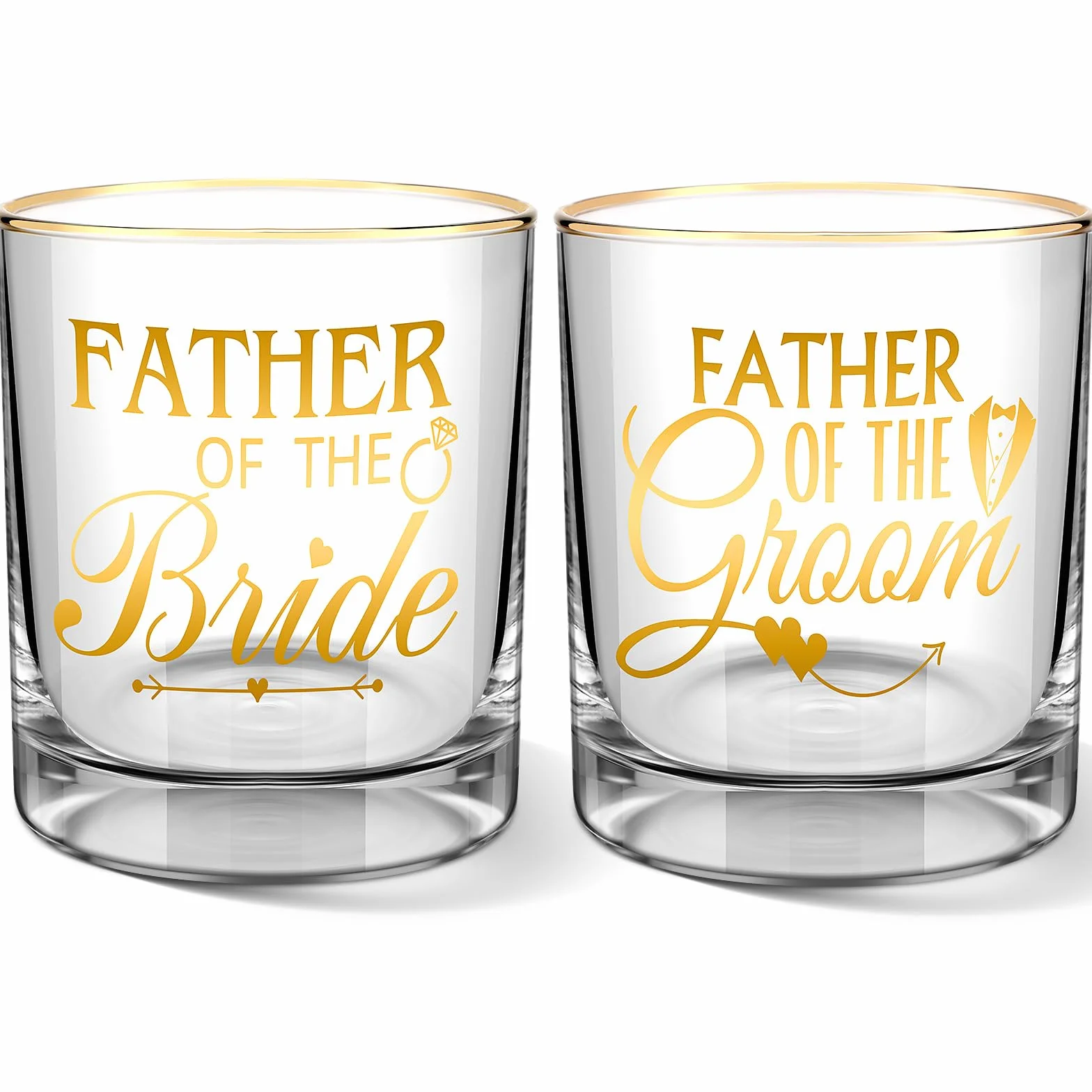 2 vasos de whisky para padre de la novia y el novio de 10 onzas, regalo de boda, propuesta de boda, regalo de compromiso para padre y papá