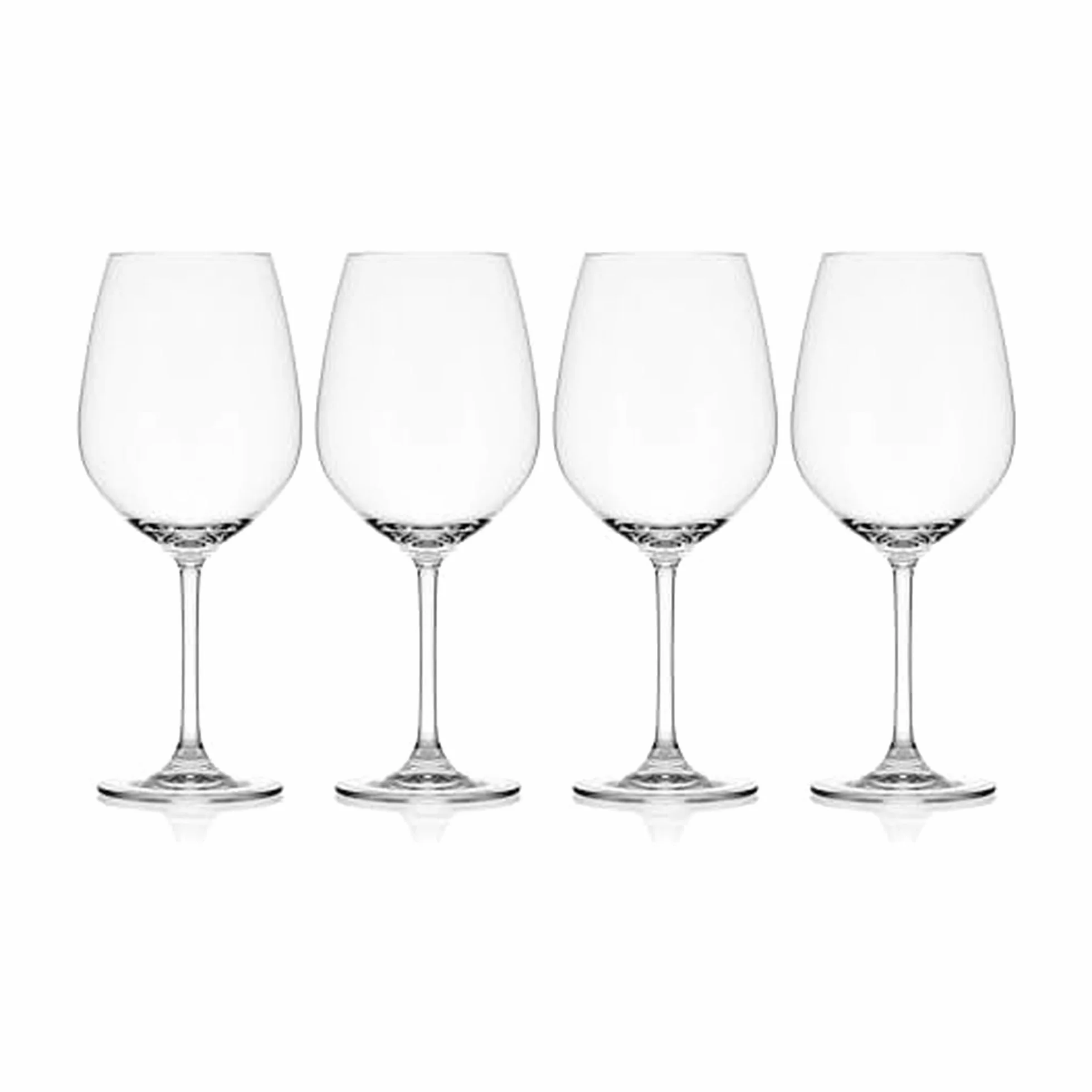MIKASA Lana Bordeaux - Juego de 4 copas de vino tinto de 22 onzas, transparente