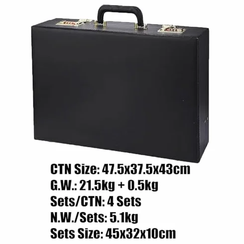 Juego de cubiertos de acero inoxidable, cubiertos chapados en oro en elegante caja de regalo, perfecto para banquetes con almacenamiento de cuero con cerradura