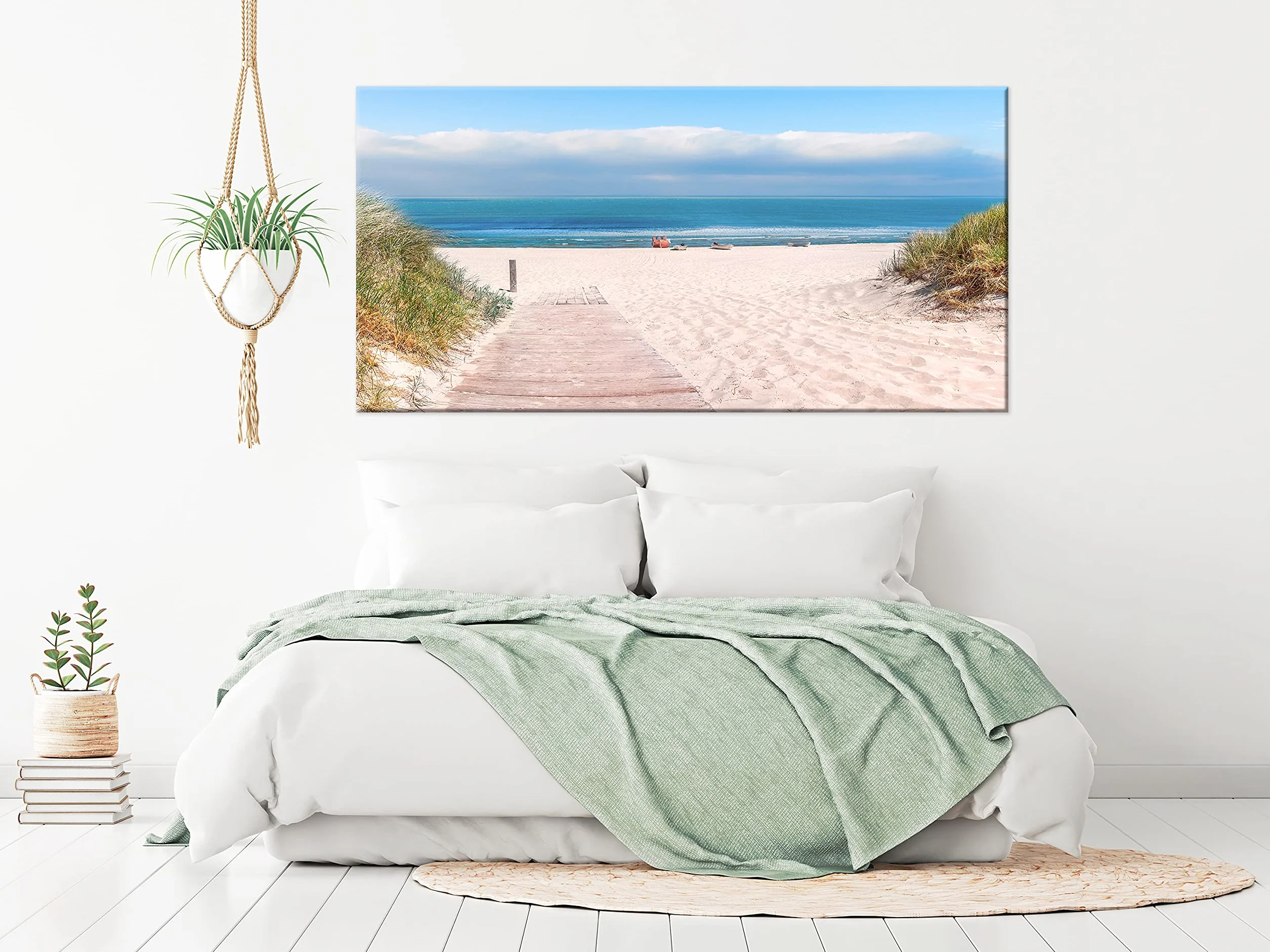 Cuadros B&D XXL Cuadro Mega XXXL Playa y mar 170x85 cm Cuadro en Lienzo | Tamano XXL Estampado Grande Gigante Imagen Para Montar por uno Mismo Decoración De Pared Impresión DIY Naturaleza