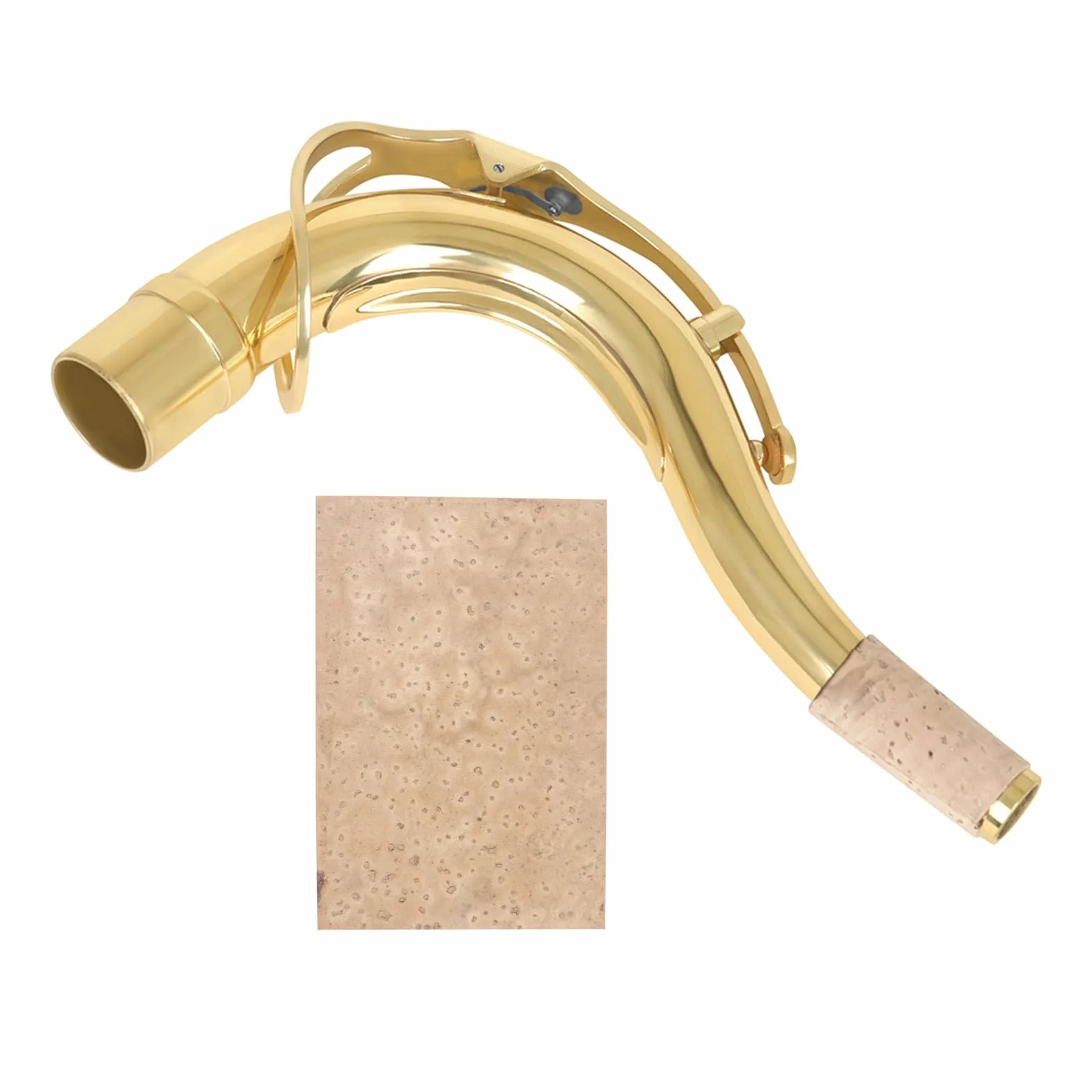 Boquilla de latón de 28 mm para saxofón con corcho suave, perfecto para músicos y estudiantes, para el cuello de saxofón de amigos