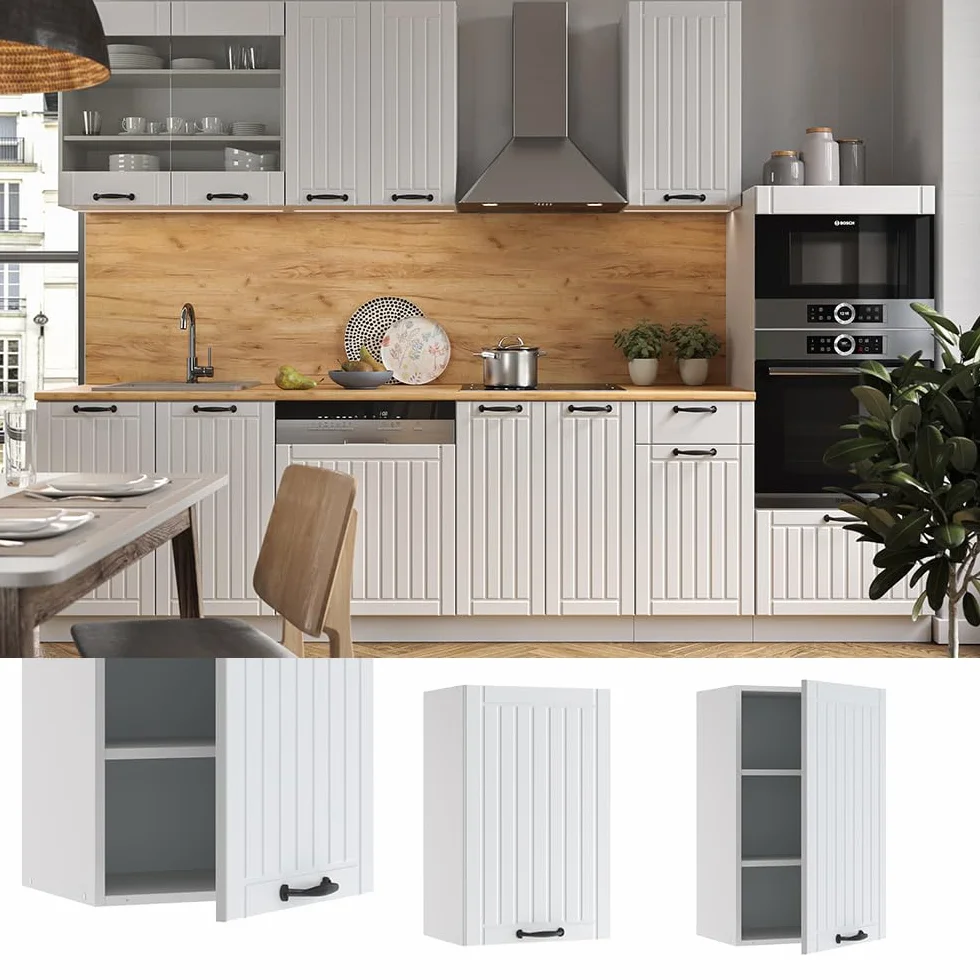 Vicco Armario Colgante Fame-Line, Blanco casa de Campo, 45 cm, para Combinar con Otros módulos de la Serie Fame-Line