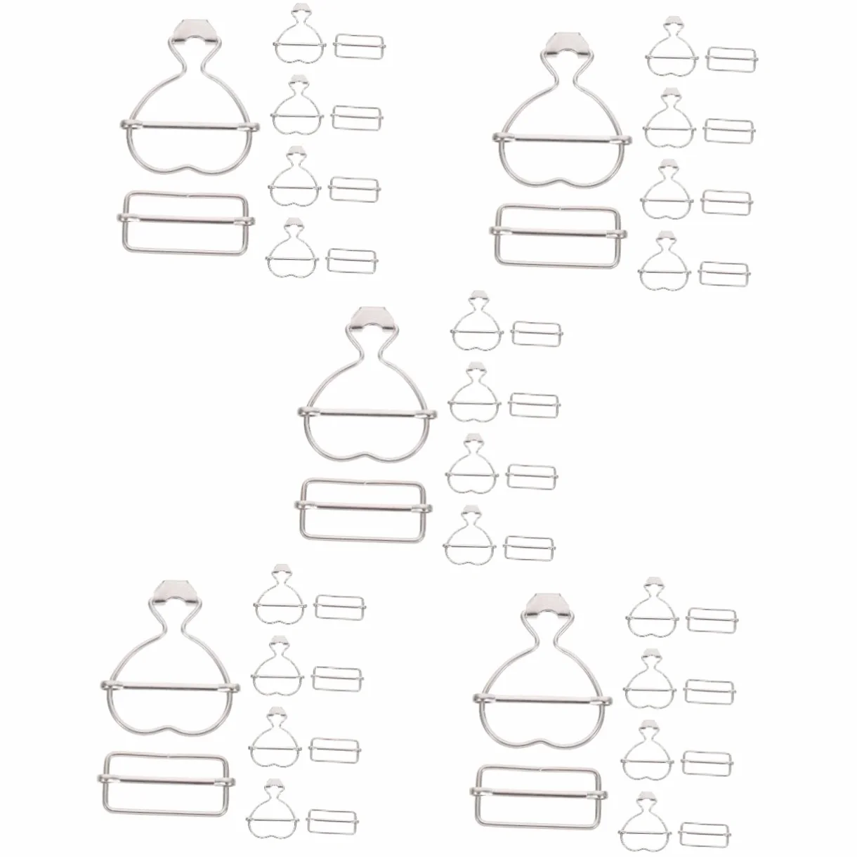 Lurrose 50piezas Hebillas De Ropa Forma De Corazón De Clips De Costura Para Proyectos De Prendas Accesorios Decorativos Para Pantalones Tirantes y Mochilas