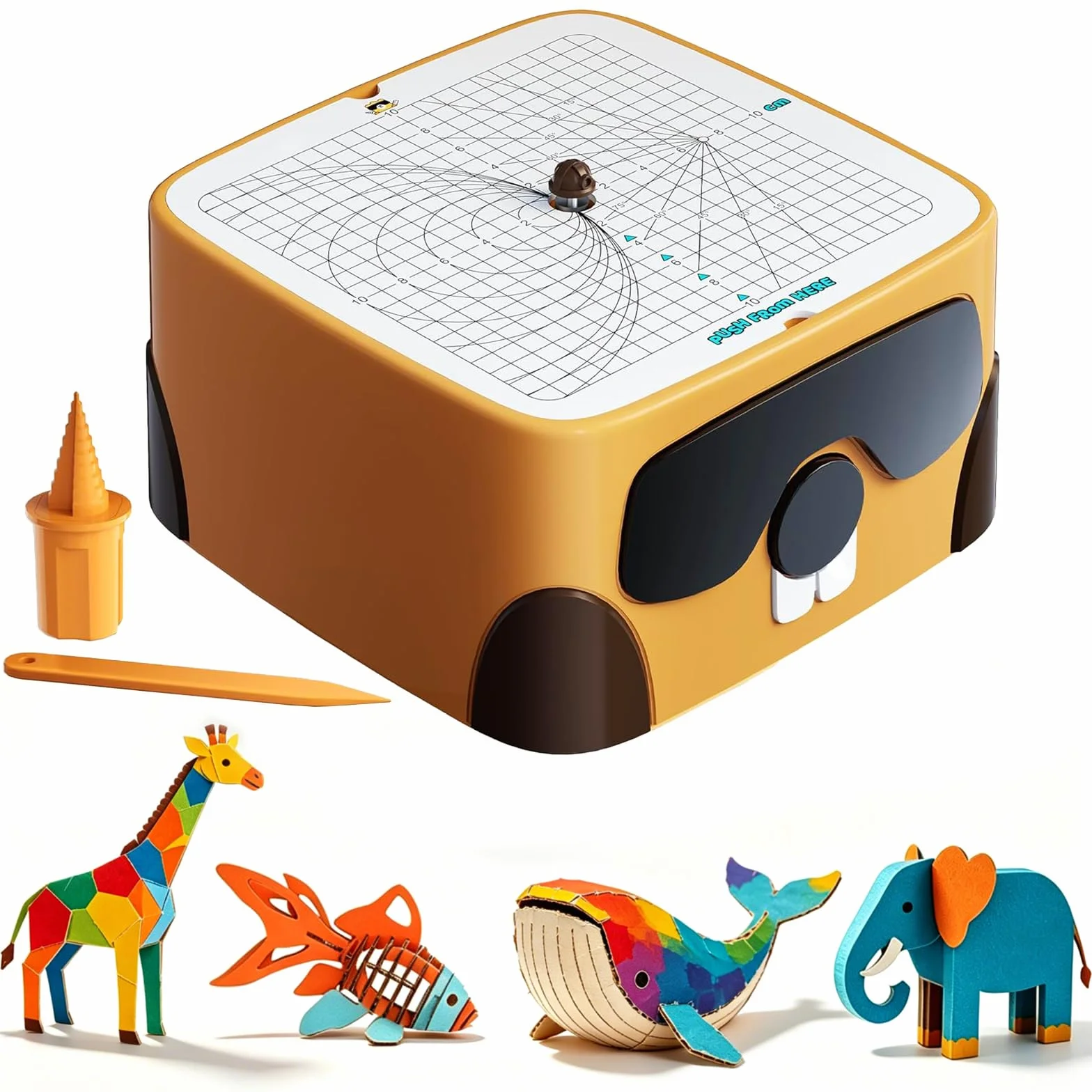 Herramientas de cartón para niños, kit de herramientas de construcción de cartón seguro, cortador de cartón para niños y niñas, perfecto para familiares, amigos, proyectos de creatividad, modelos 3D