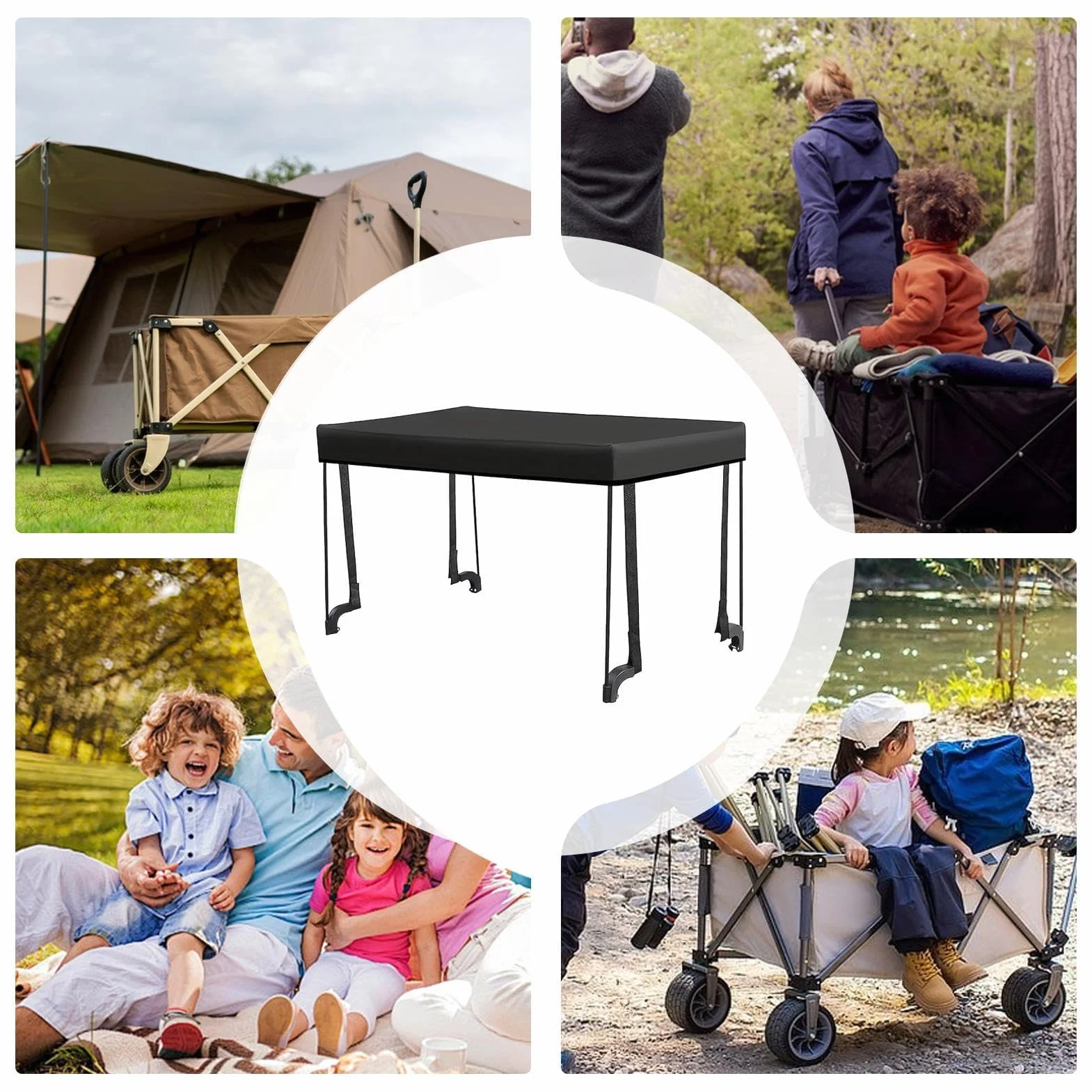 Funda impermeable plegable para carrito de la compra, protección para jardín, césped, mascotas y uso al aire libre, accesorio esencial para días lluviosos
