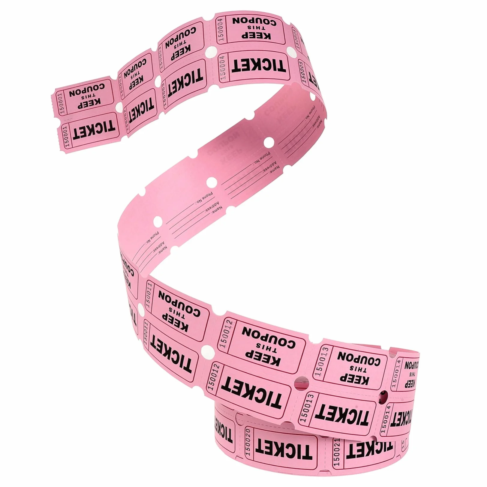 TOPBATHY 4 Rollos boletos para la rifa de boletos entradas para la fiesta boletos de papel Entradas para eventos Boletos de puerta entradas para fiesta tickets for events rosa