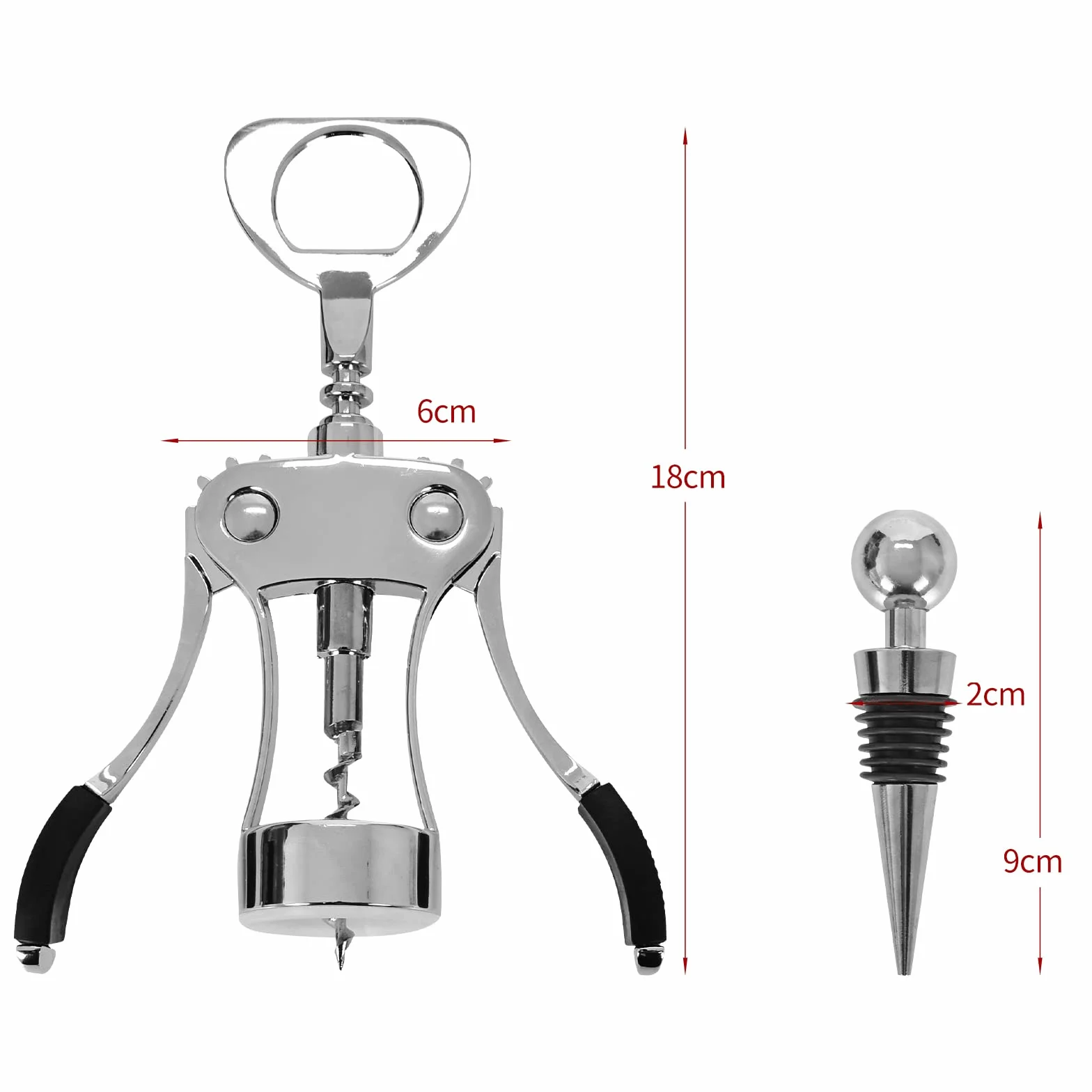 Sacacorchos multifuncional abrebotellas con tapón de vino para corcho y cerveza