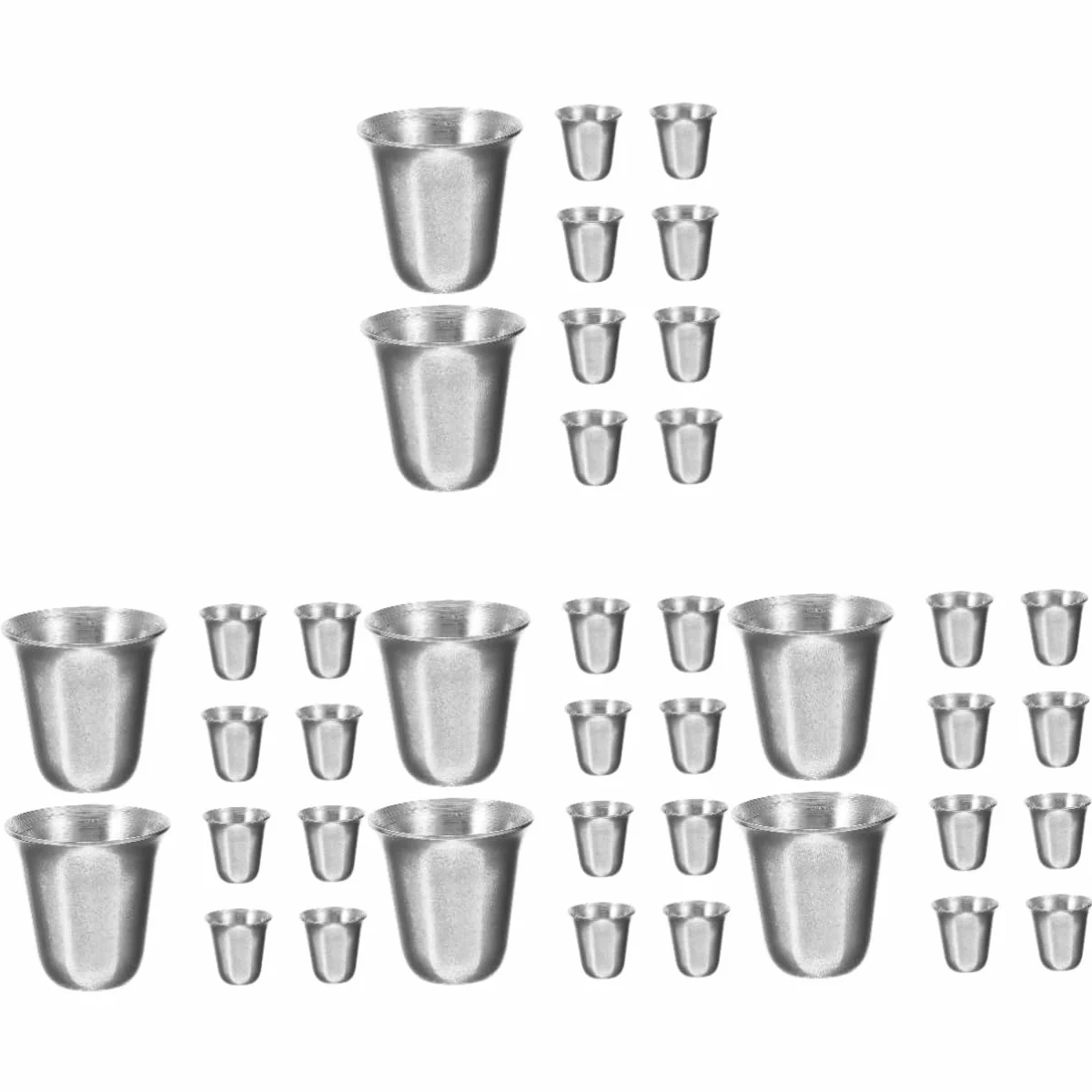 Cabilock 40 Piezas Cáliz Comunión Taza Cócteles Taza Religiosa Tazas De Beber Comuniones Portátiles Taza De Metal Taza Religiosa Taza De Iglesia Comuniones Taza Para Iglesia Plata Acero