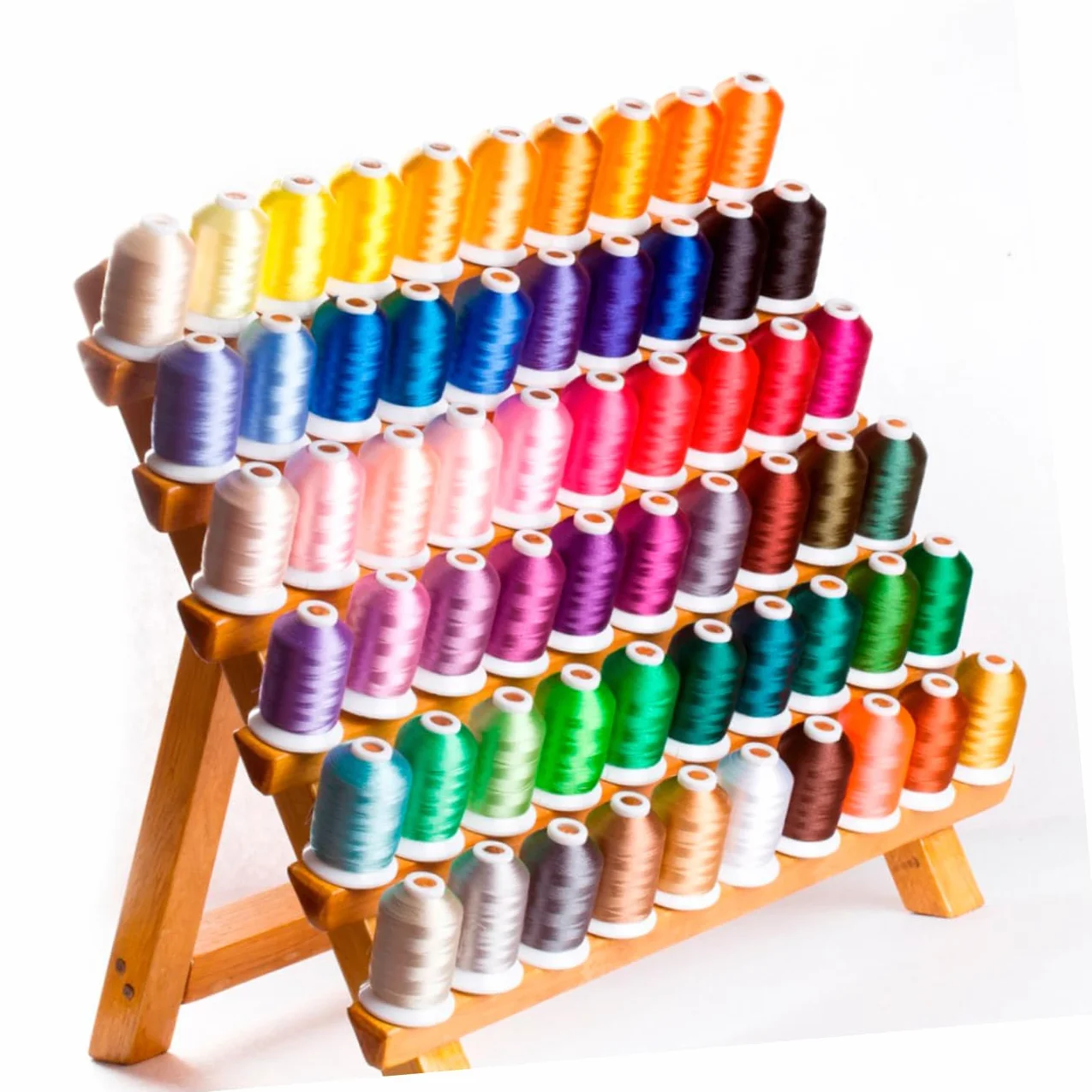 Hilo de Bordar de Poliéster 120d/2, 500m, 4 Colores | 1 Juego, Color Aleatorio, para Punto de Cruz y Tejido, Uso en Borlas y Decoración de Ordenador