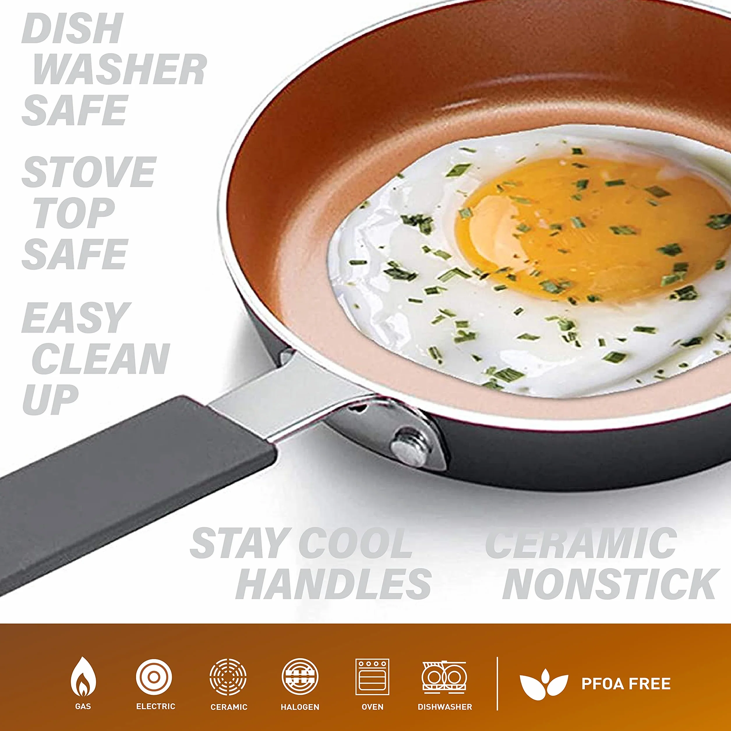 GOTHAM STEEL Mini sartén para huevos y tortillas con revestimiento ultra antiadherente de titanio y cerámica, 5.5 pulgadas, apta para lavavajillas, mango que se mantiene frío