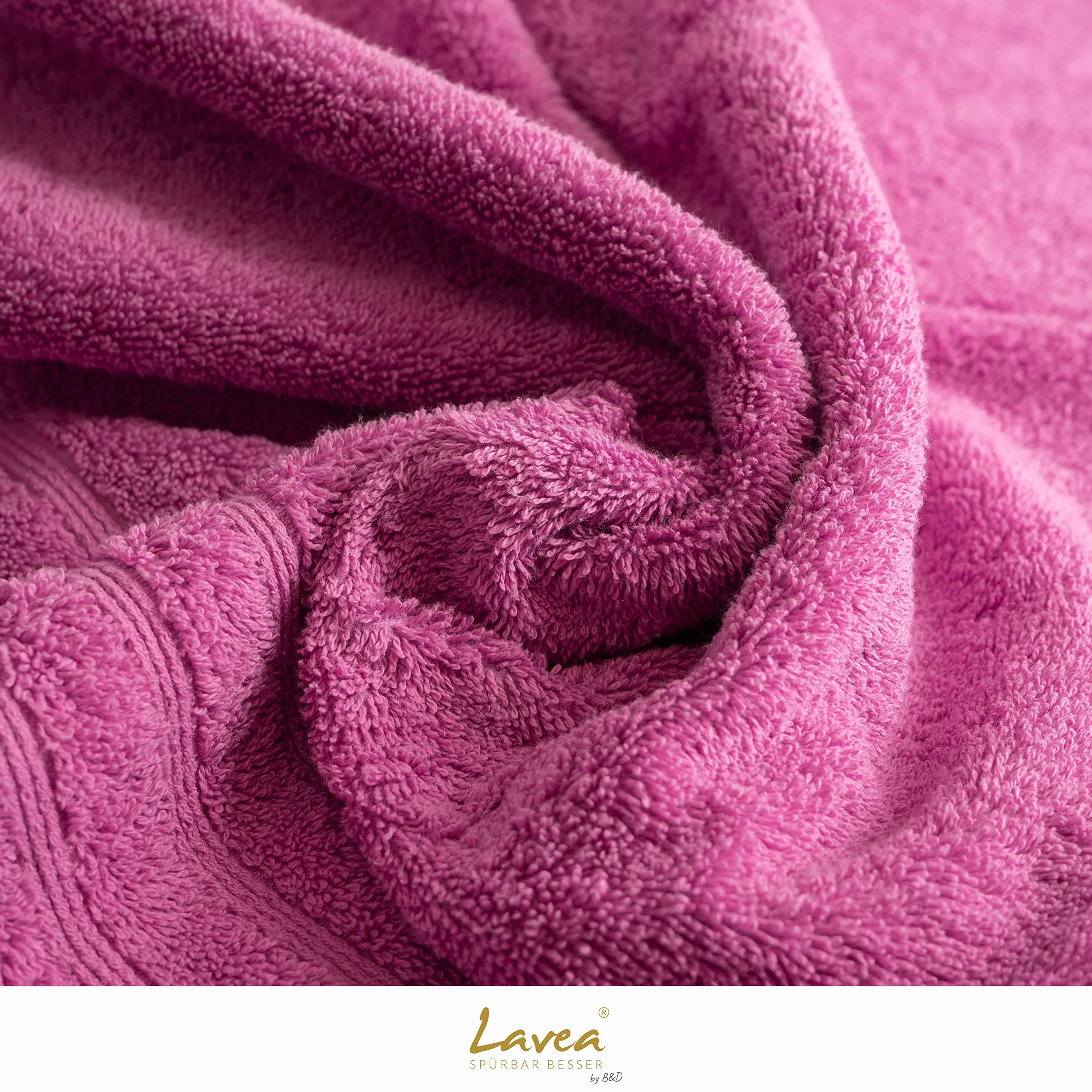 Toalla de Sauna XXL 80x220 cm Algodón Orgánico Rizo Suave Absorbente Violeta
