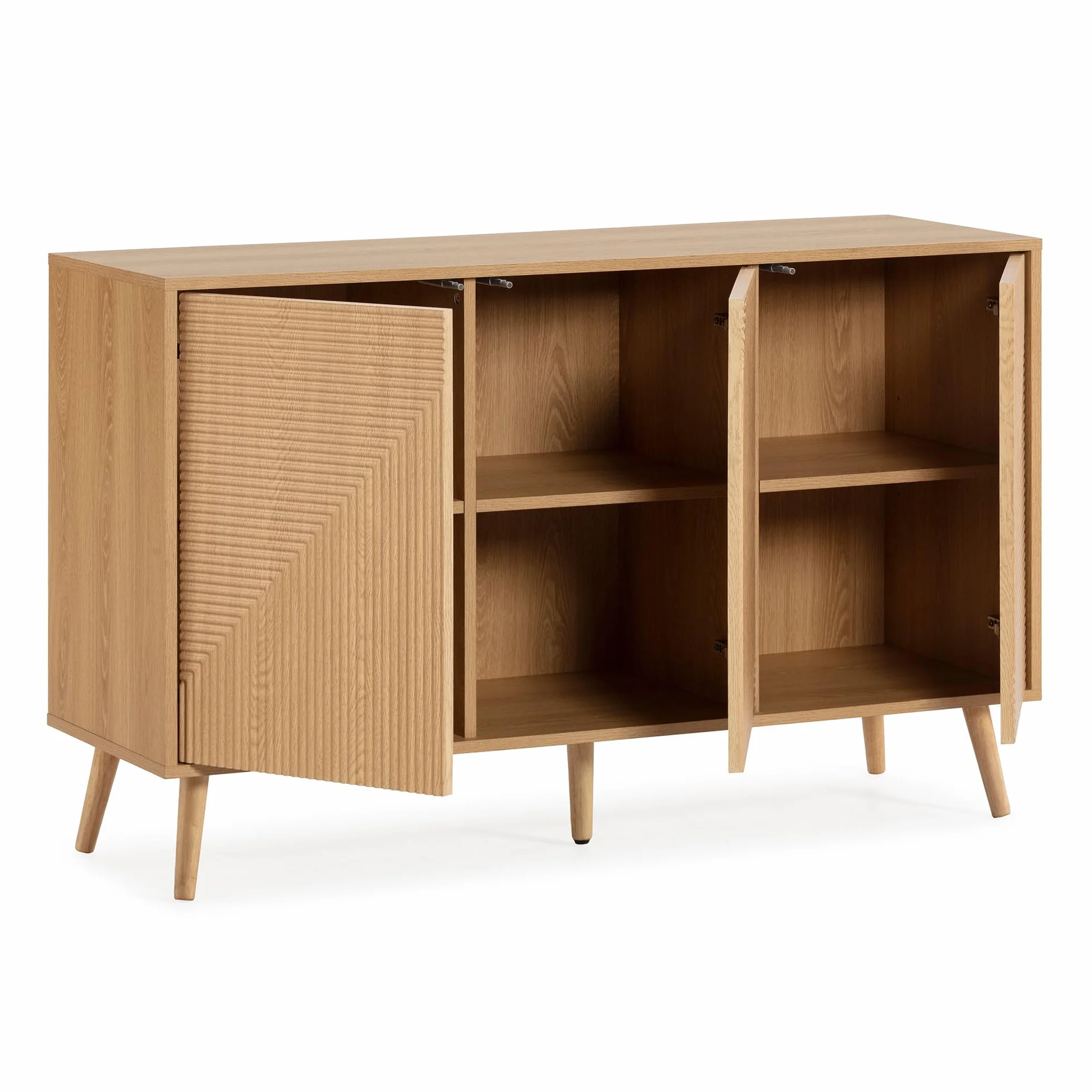 HOMN LIVING Aparador Telmo 3 Puertas Roble 120 cm