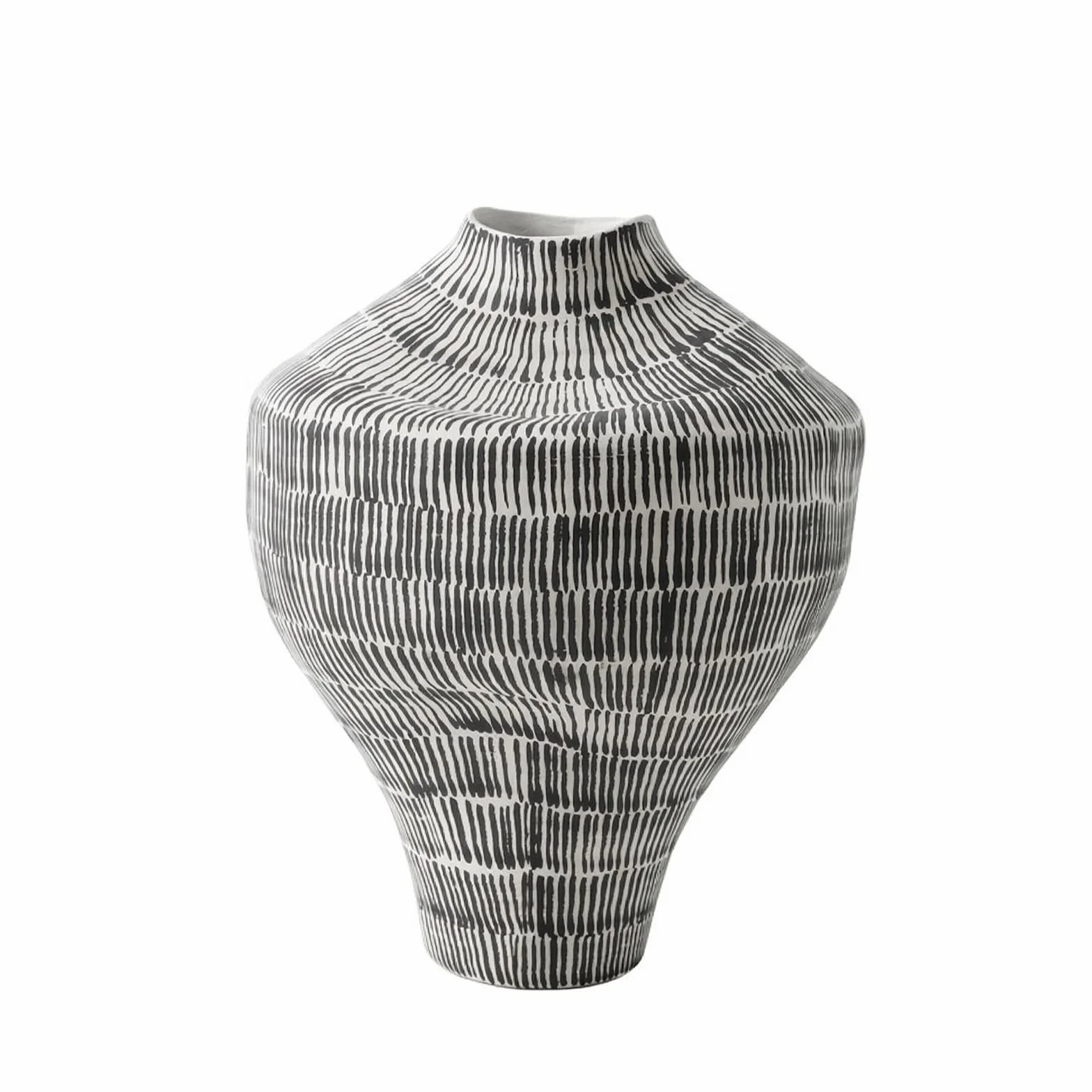Jarrón Cerámica con Cuello Estrecho Pintado a Mano Jarrón con Cuello Estrecho Florero Suelo Textura para Eniastas l Diseño, Salón