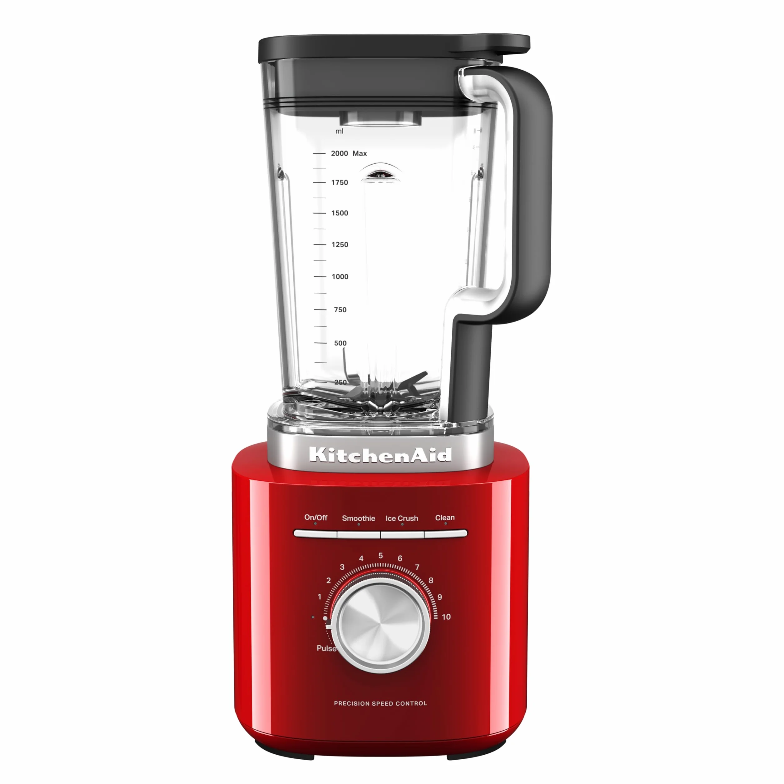 KitchenAid Batidora Pure Power, Jarra 2L Sin BPA, 10 Velocidades, Hielo y Smoothie, Cuchillas Asimétricas de Acero, Base Metal Fundido, Rojo Imperio