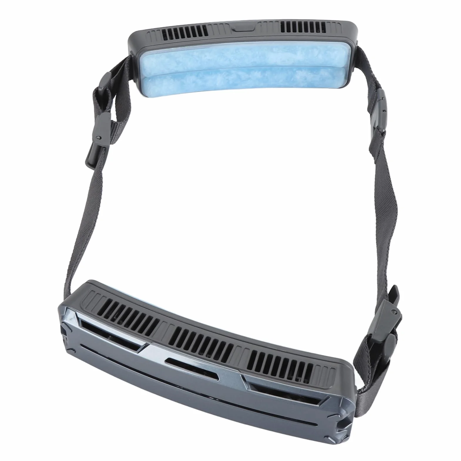 Ventilador de Cintura Portátil Enfriamiento Eficiente para Actividades Al Aire Libre con Ventilaciones de Gran Angular y 3 Velocidades de Aire Ideal para el Trabajo de Verano (Gris oscuro)