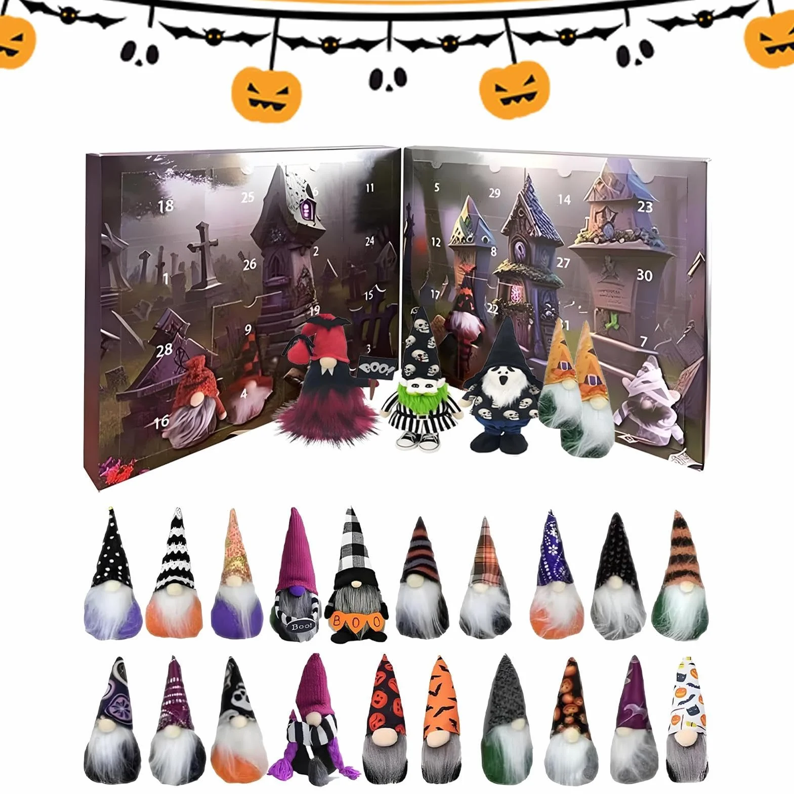 Calendario Figuras Muñeco Enano con Sonido y Luz | Calendario De Cuenta Atrás Para Las Festividades Para Cumpleaños Sala Dormitorio Vacaciones Estantería Oficina En Casa