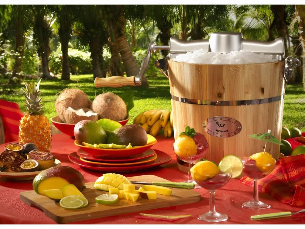 Venta-unica - M·quina de hacer helado GIVRETO de madera - 3.5 L