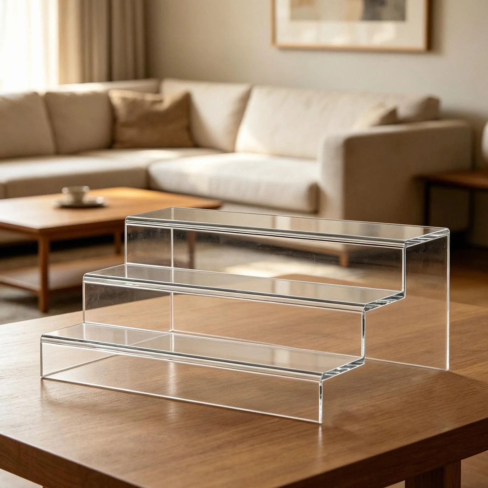 Organizador para Latas en Despensa 3 Niveles Expandible con Asas | Estante Dispensador de Latas Apilable Transparente Armario Encimera Esquina Hogar Restaurante Comida Botellas de Condimentos