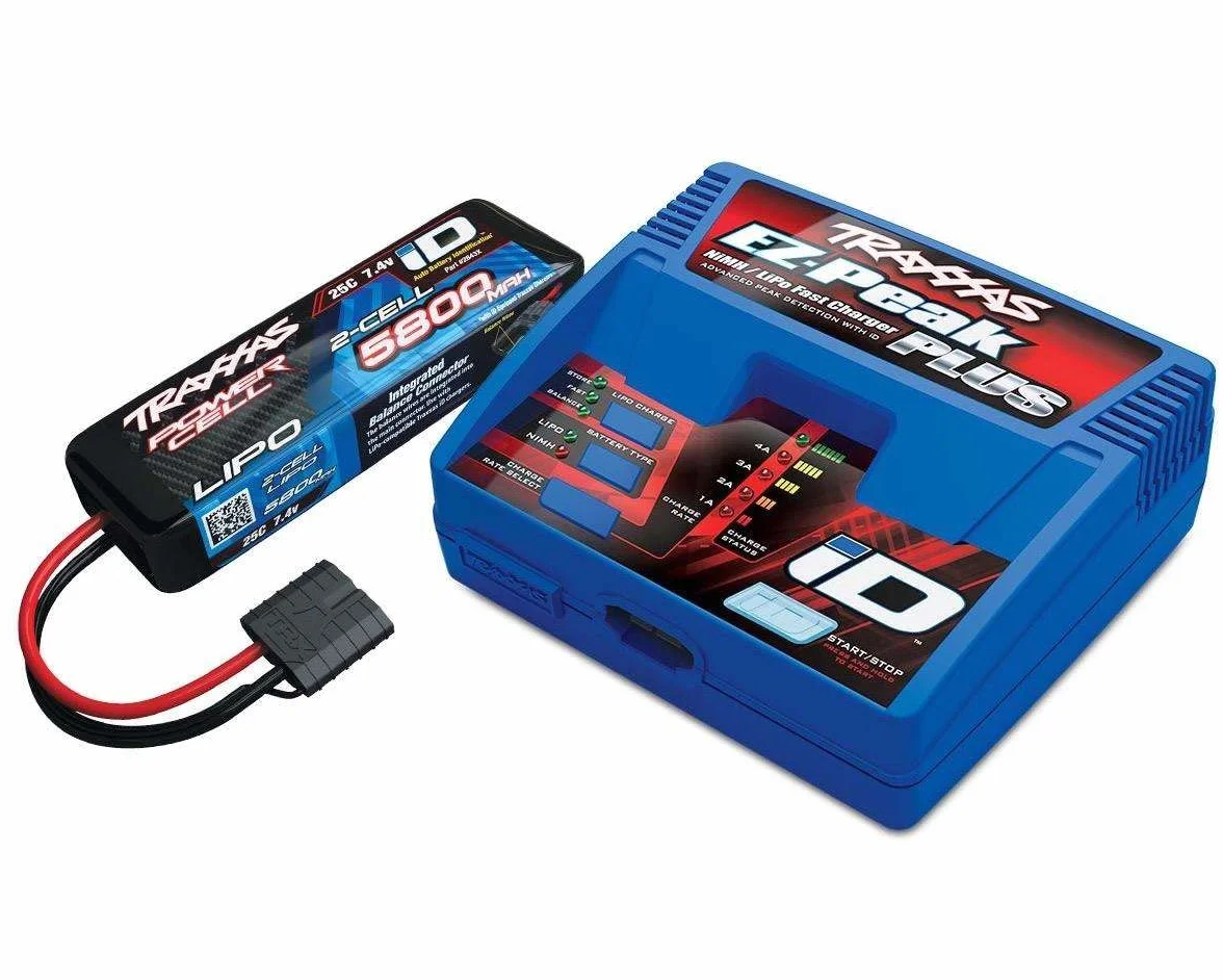 Traxxas Pack CHARGEUR 2970G + 1 x LIPO 2S 5800MAH 2843X Prise