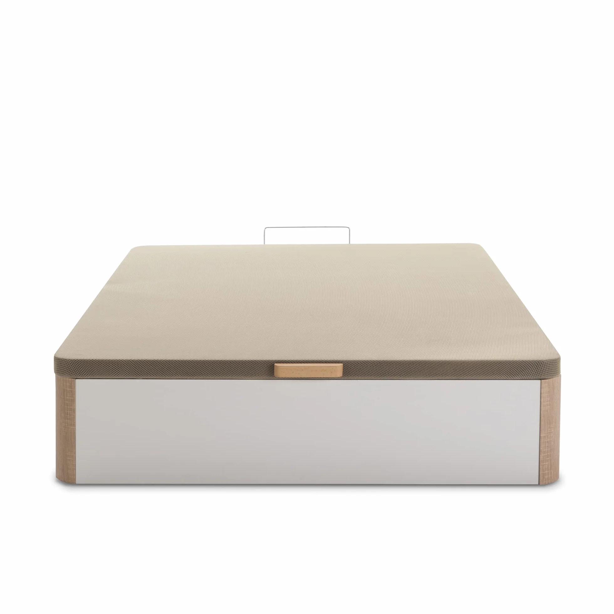 HOMN LIVING Canapé Abatible 160x200 cm Blanco/Cambrian de Gran Capacidad, Esquinas Redondeadas, Tapa Reforzada y Transpirable
